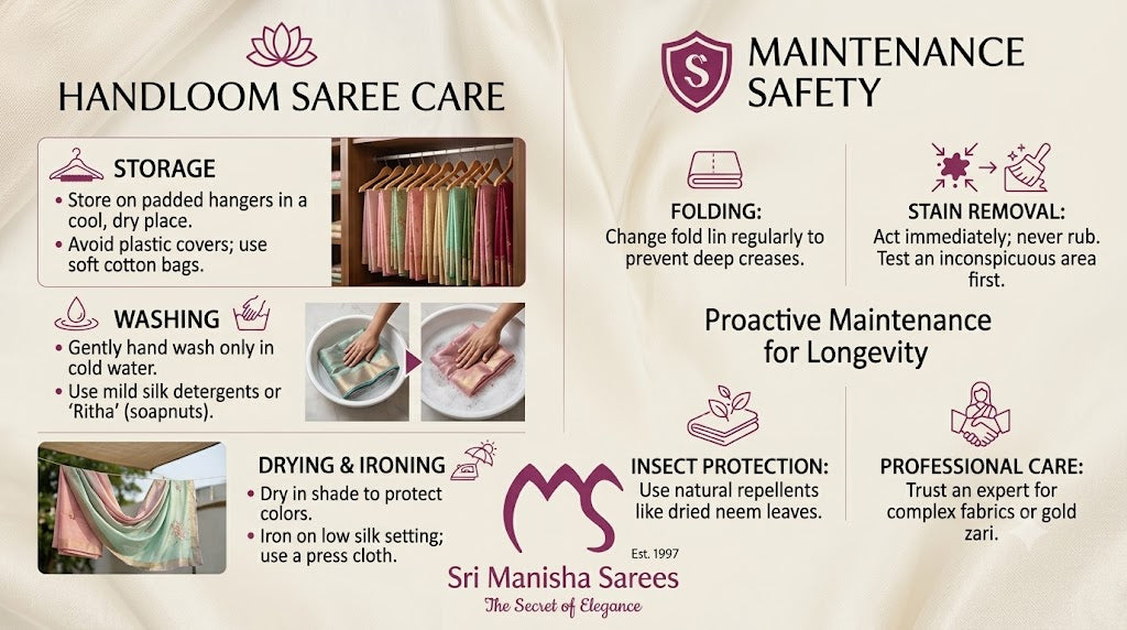 Does Handloom Saree Colour Bleed? Causes and Simple Care Tips
