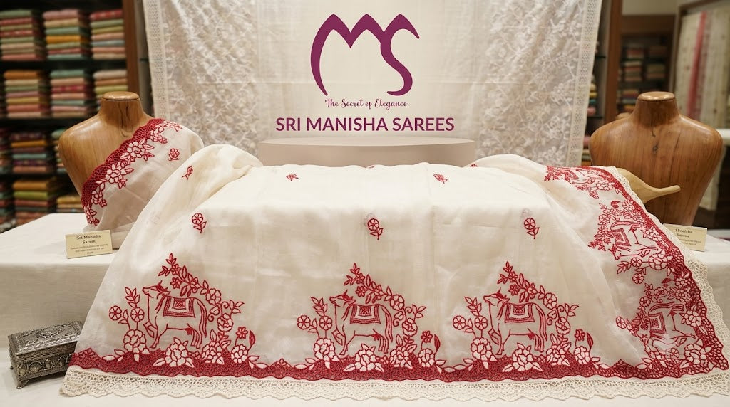 Embroidered Saree Trends 2026: Zari, Sequins, Mirror Work & Gota Patti