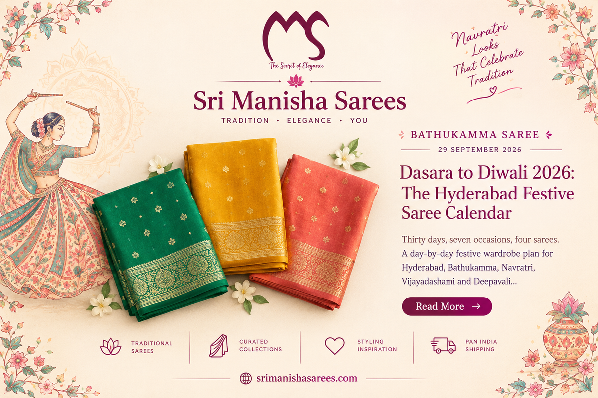 Dasara to Diwali 2026: The Hyderabad Festive Saree Calendar