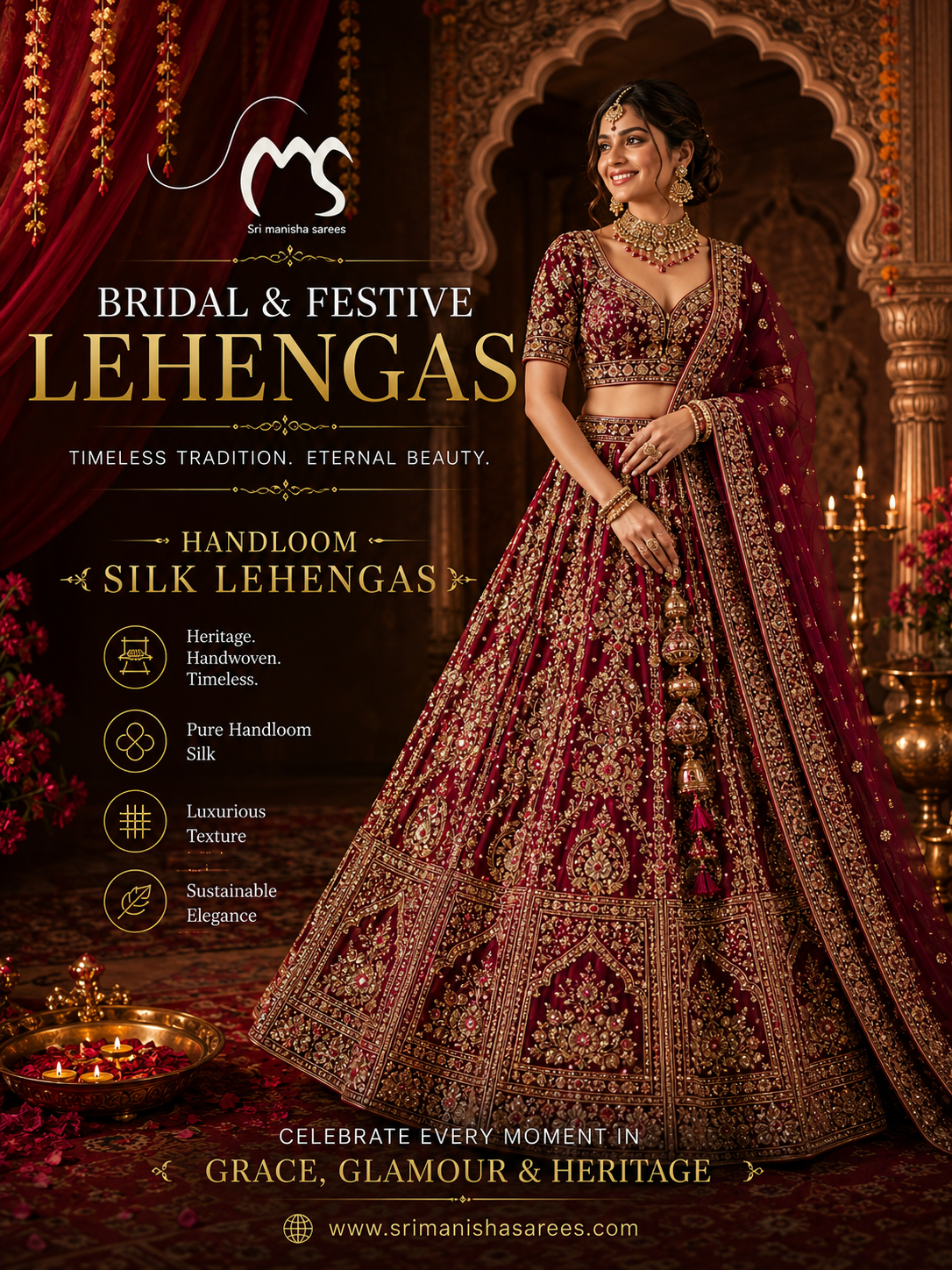 Handloom Bridal & Festive Lehengas