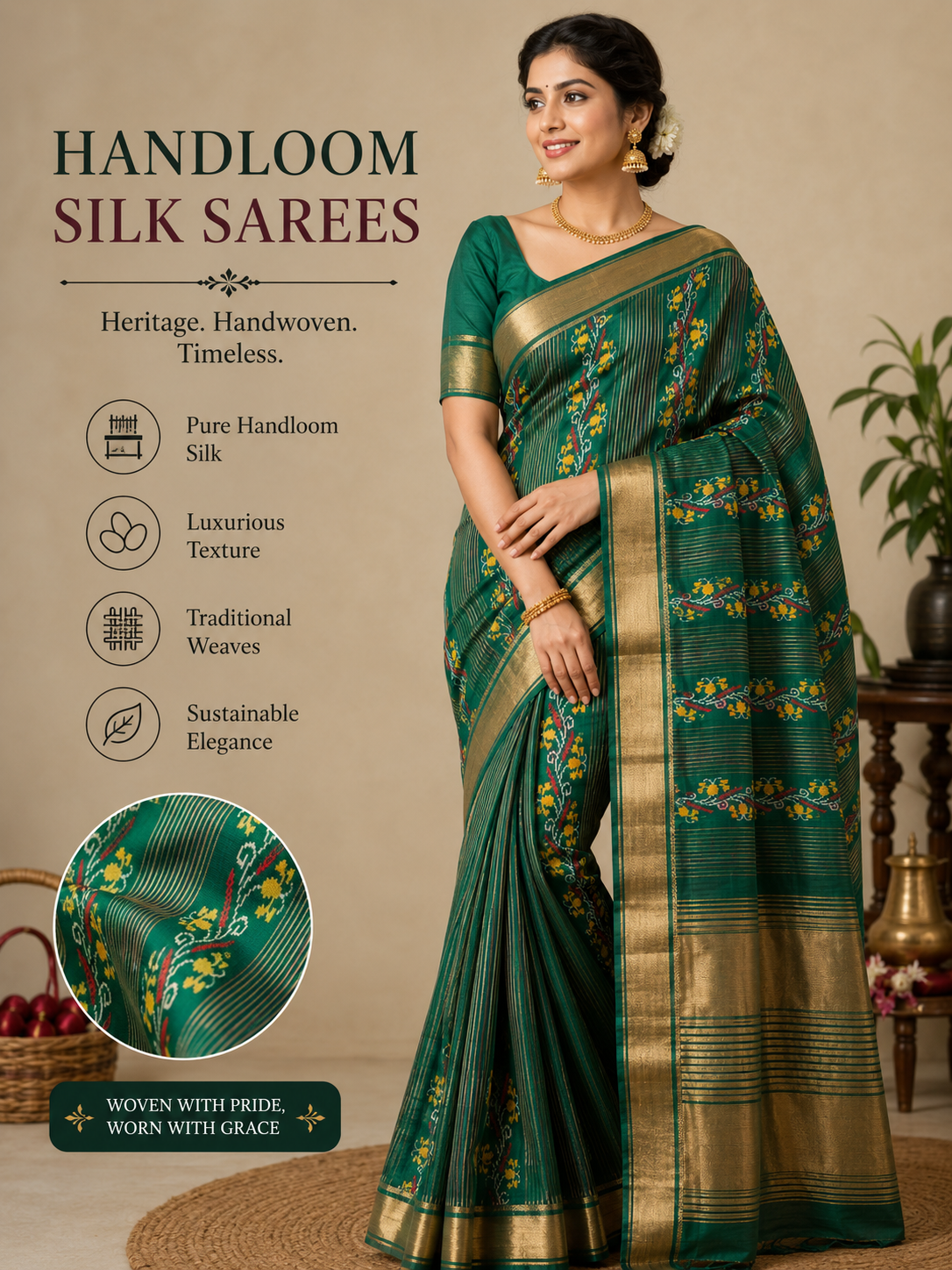 Handloom silk sarees