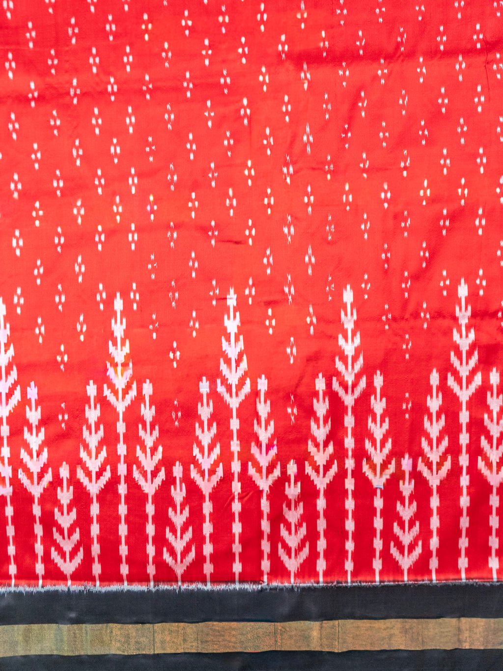 Red Pochampally Zari Silk Saree