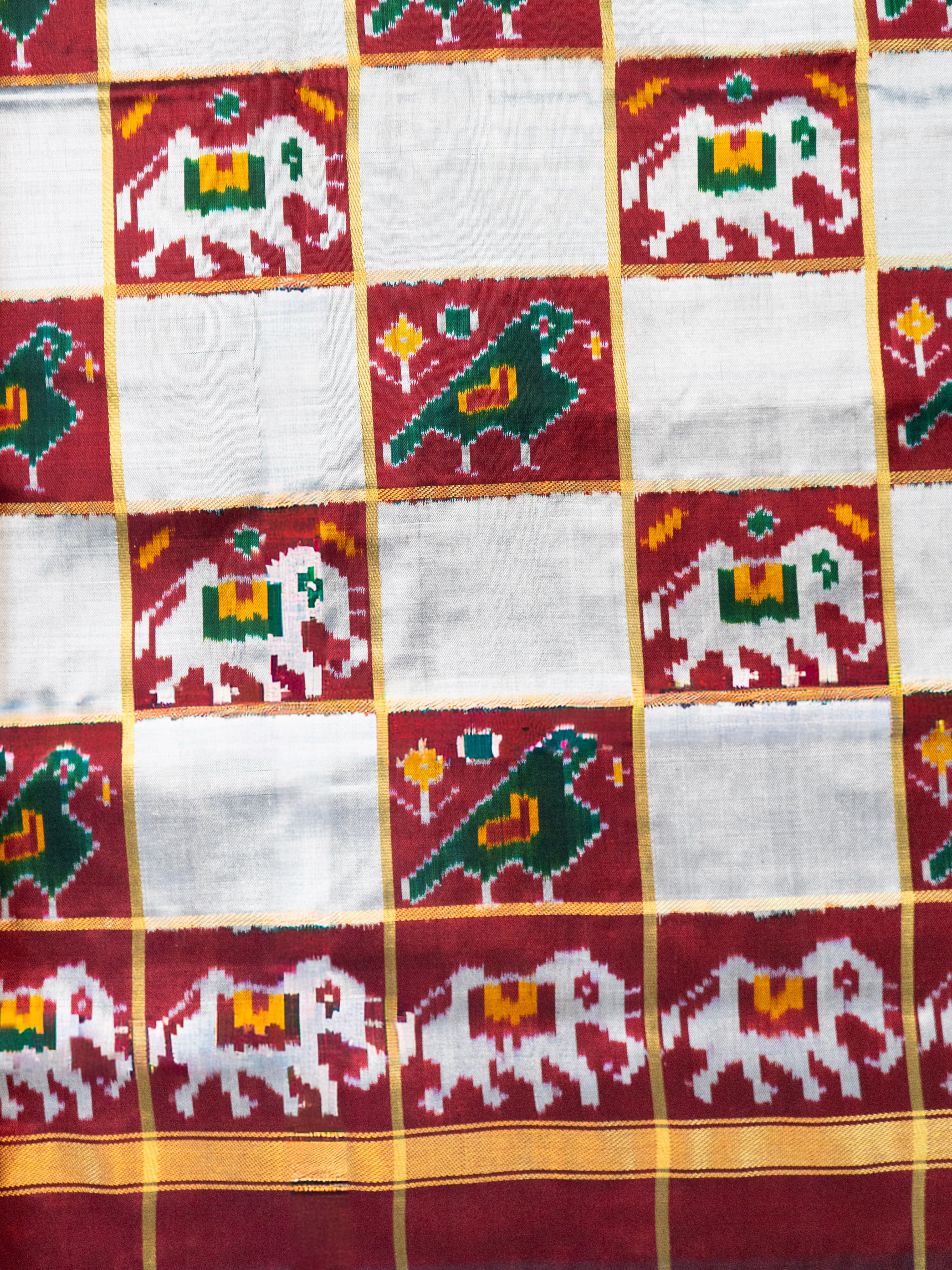 Ghat Chola Pochampally Silk Saree