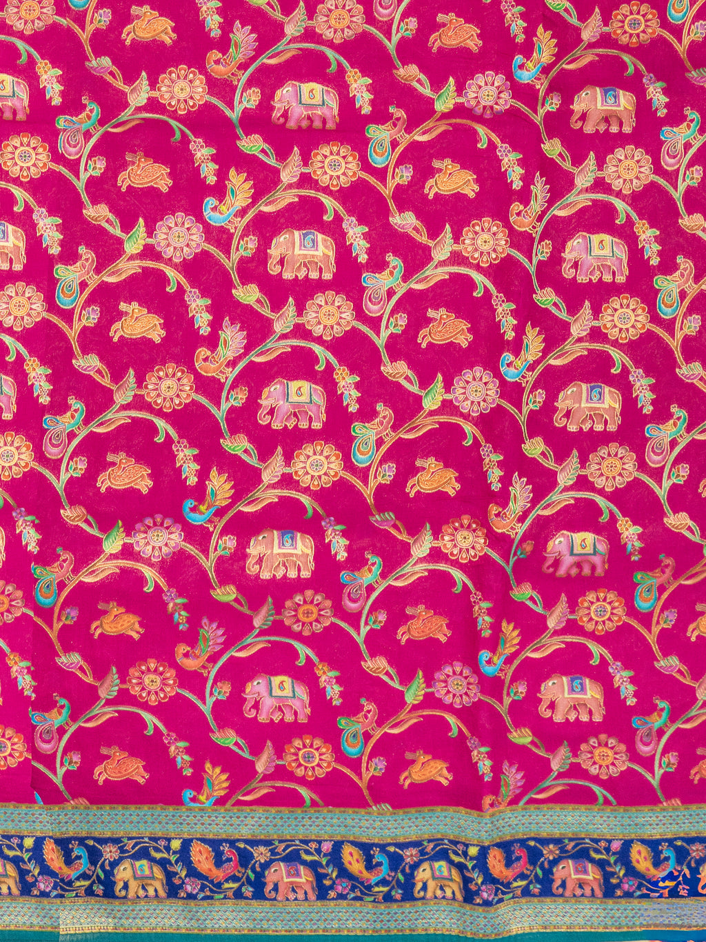 Baby Pink Rajwada Elephant Saree