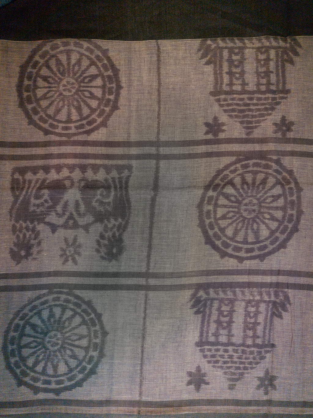 Grey Pochampally Cotton Saree