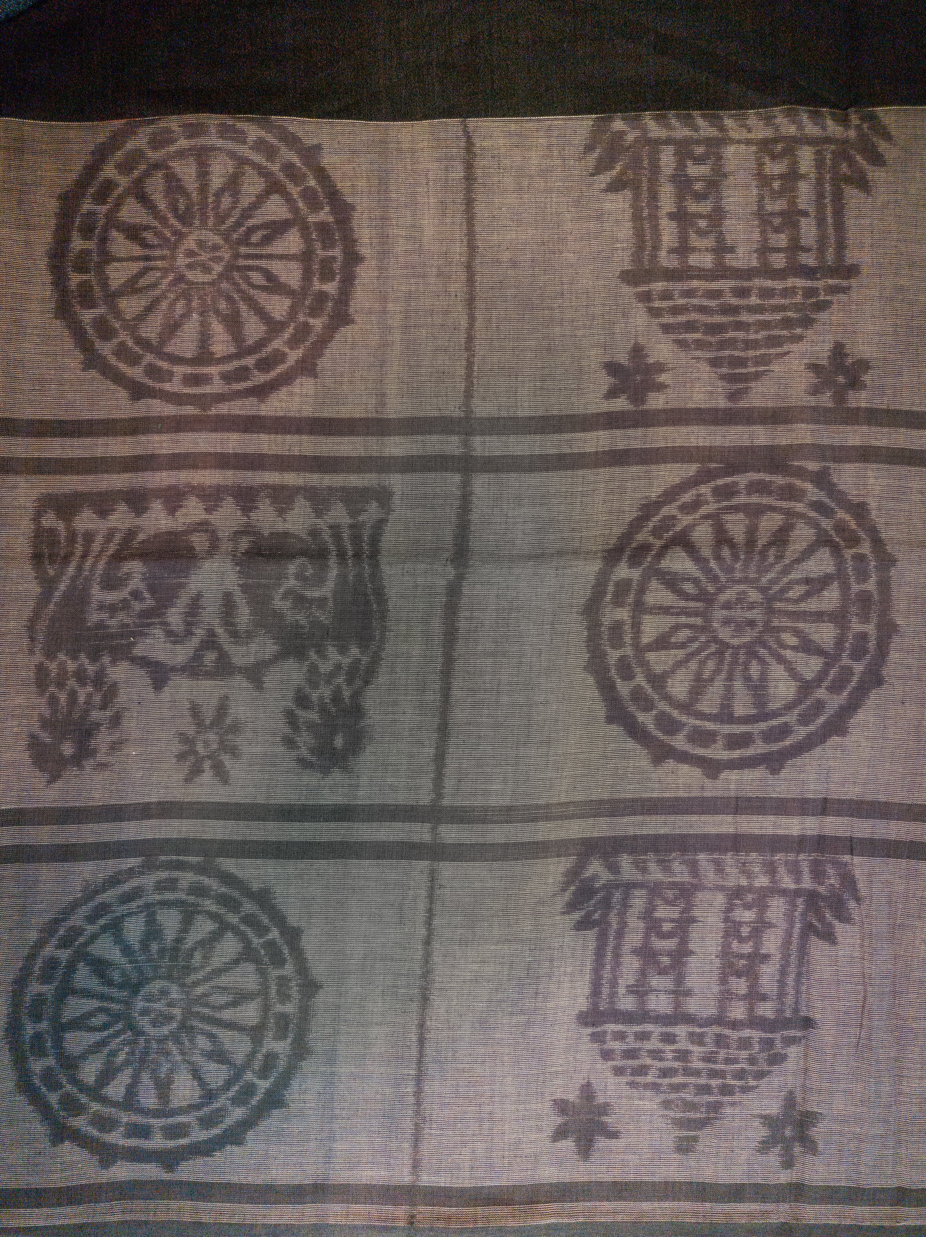 Grey Pochampally Cotton Saree