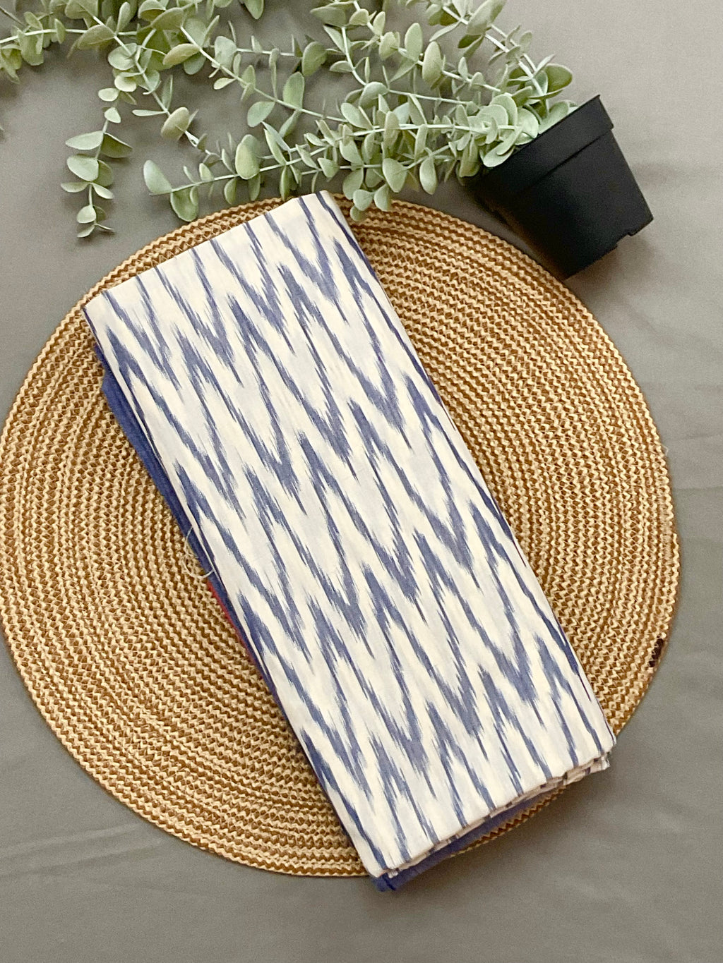 Blue Pochampally Ikat Cotton Saree