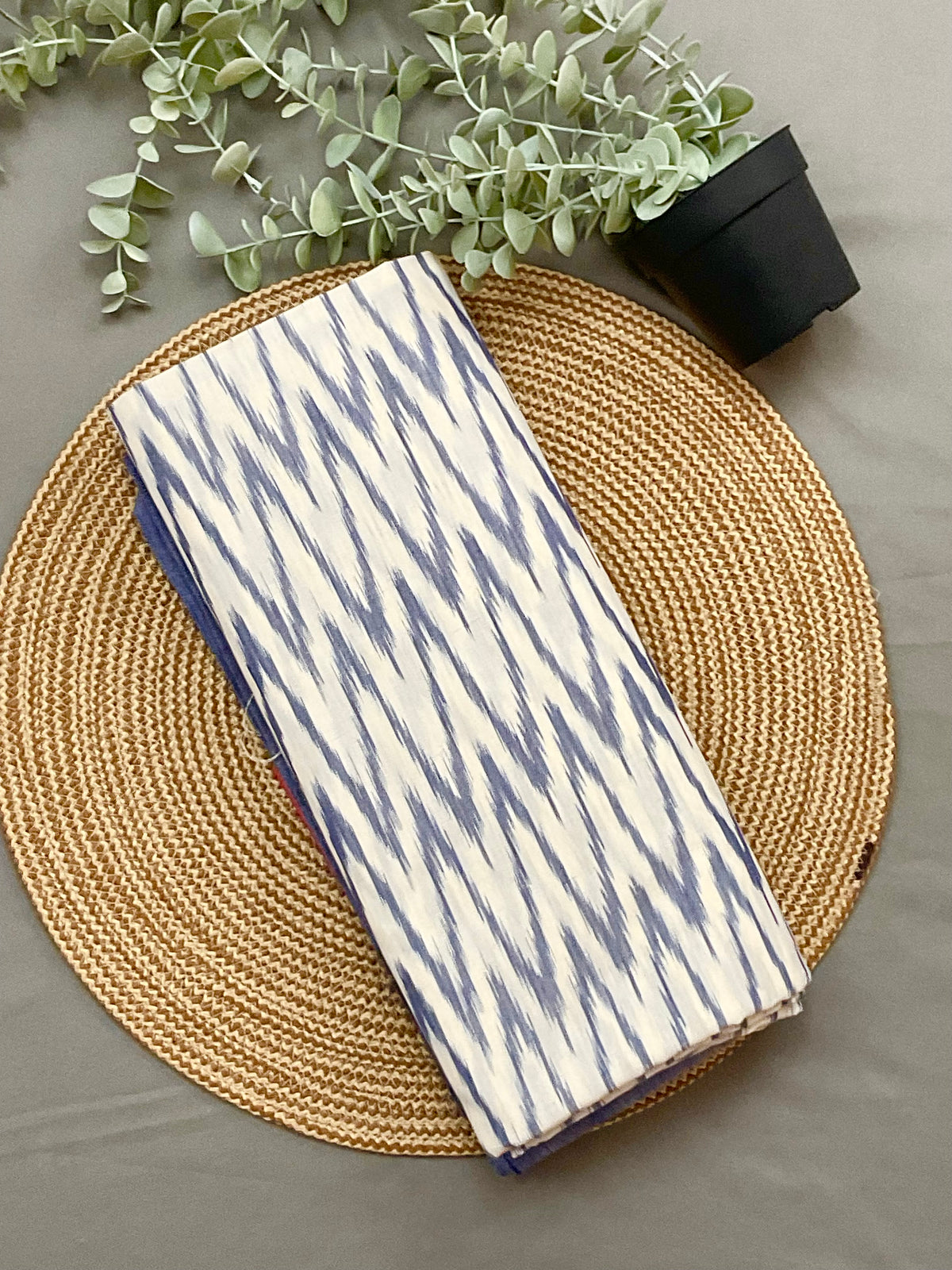 Blue Pochampally Ikat Cotton Saree