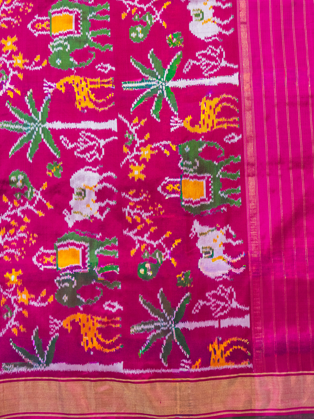 Purple Pochampally Ikat Silk Saree