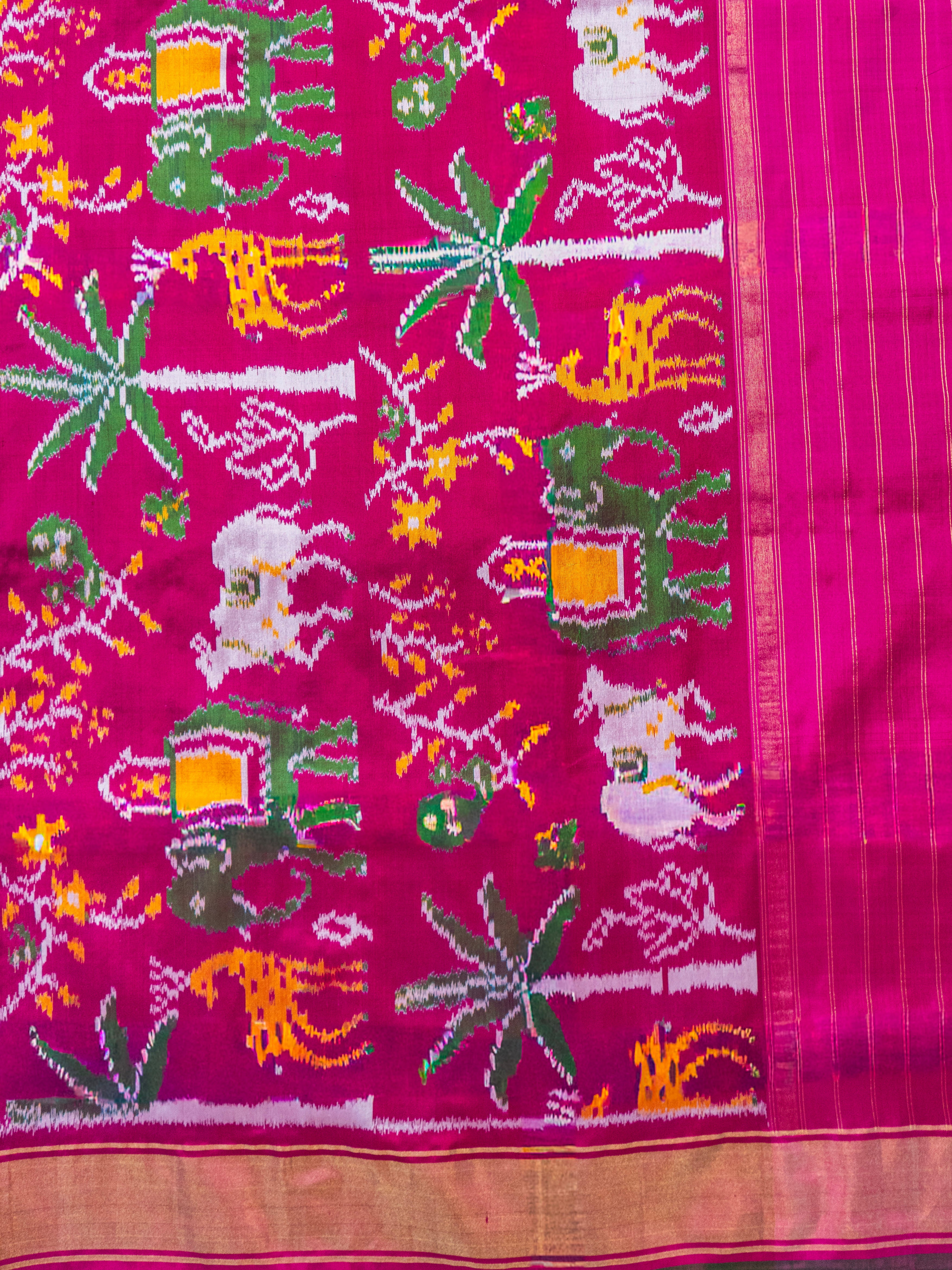 Purple Pochampally Ikat Silk Saree