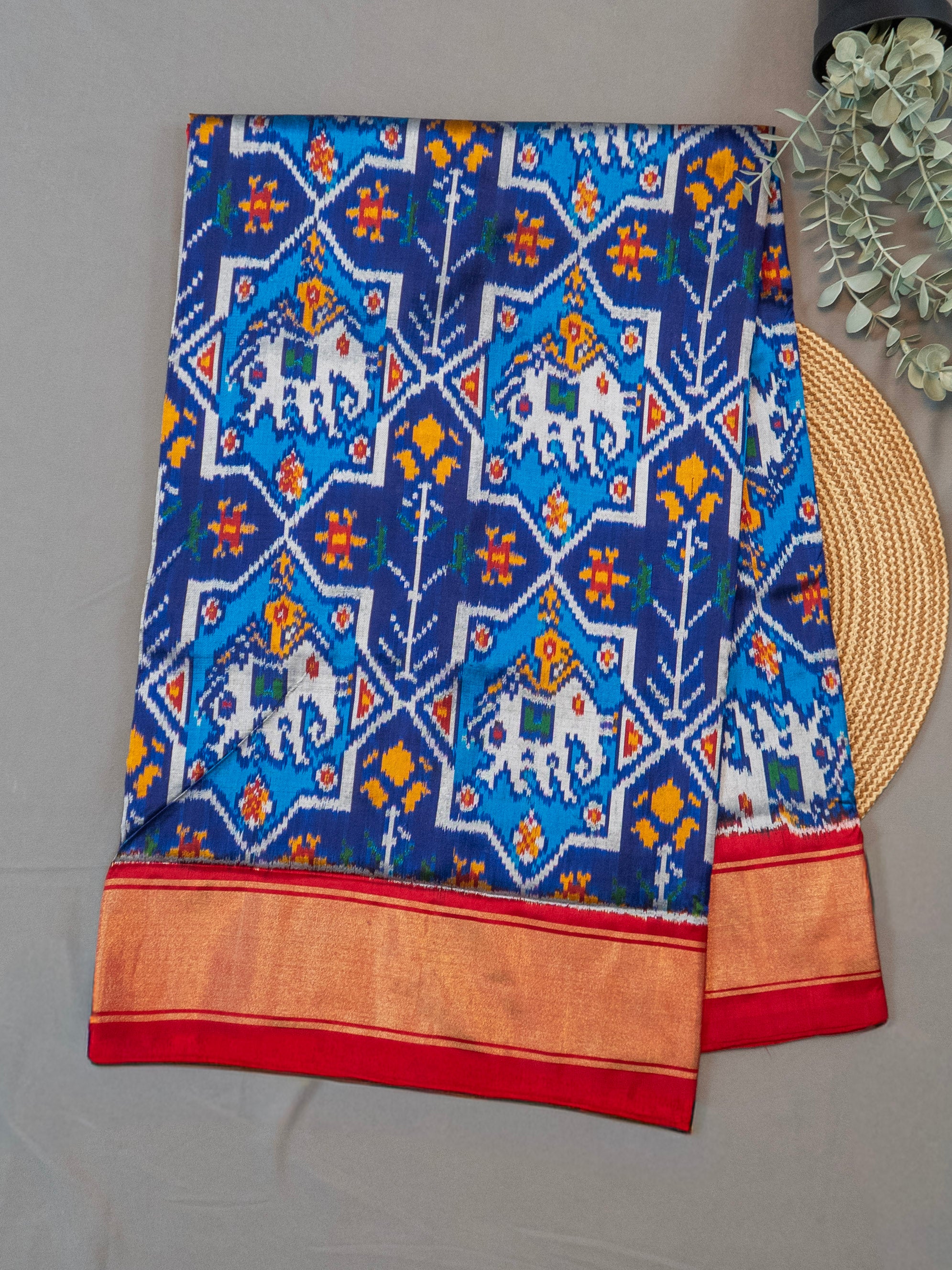 Blue Pochampally Ikat Silk Saree