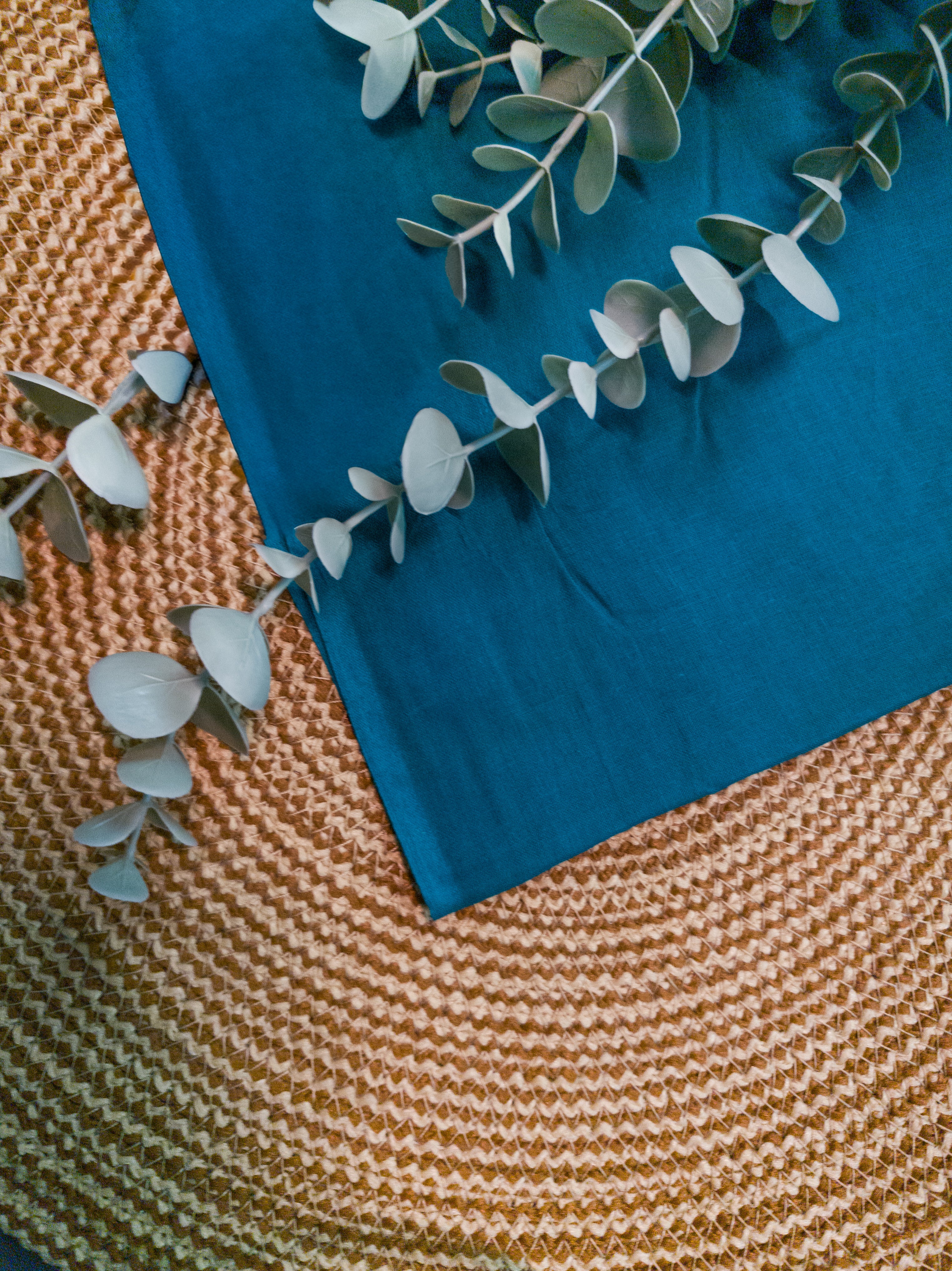 Navy Hand-Embroidered Mul Cotton Saree