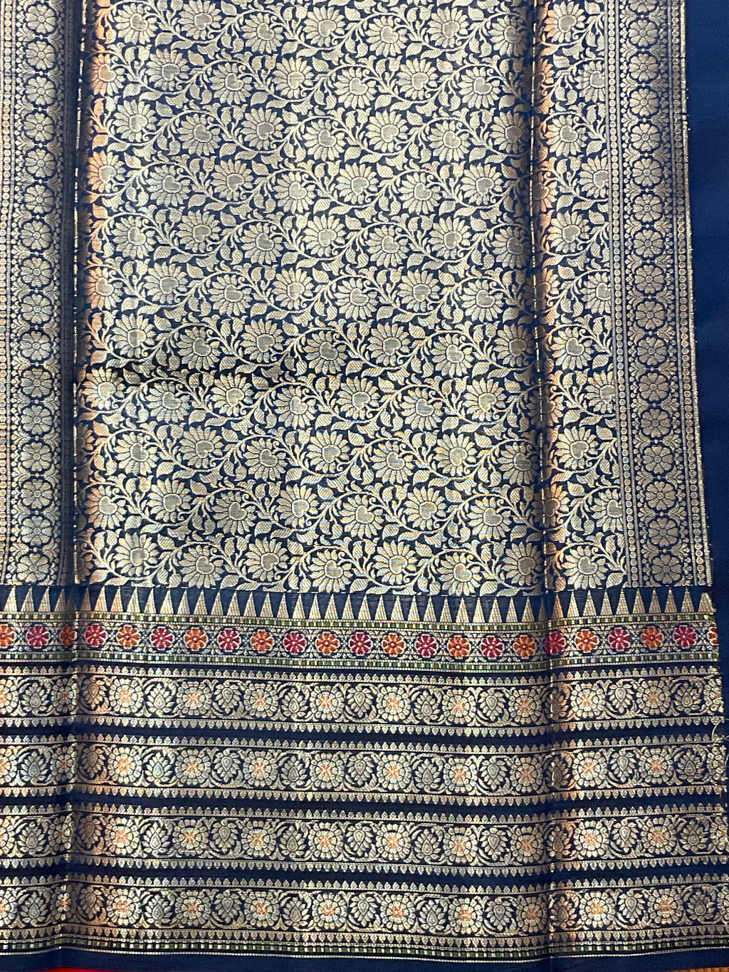 Royal Blue Pure Banarasi Silk Saree