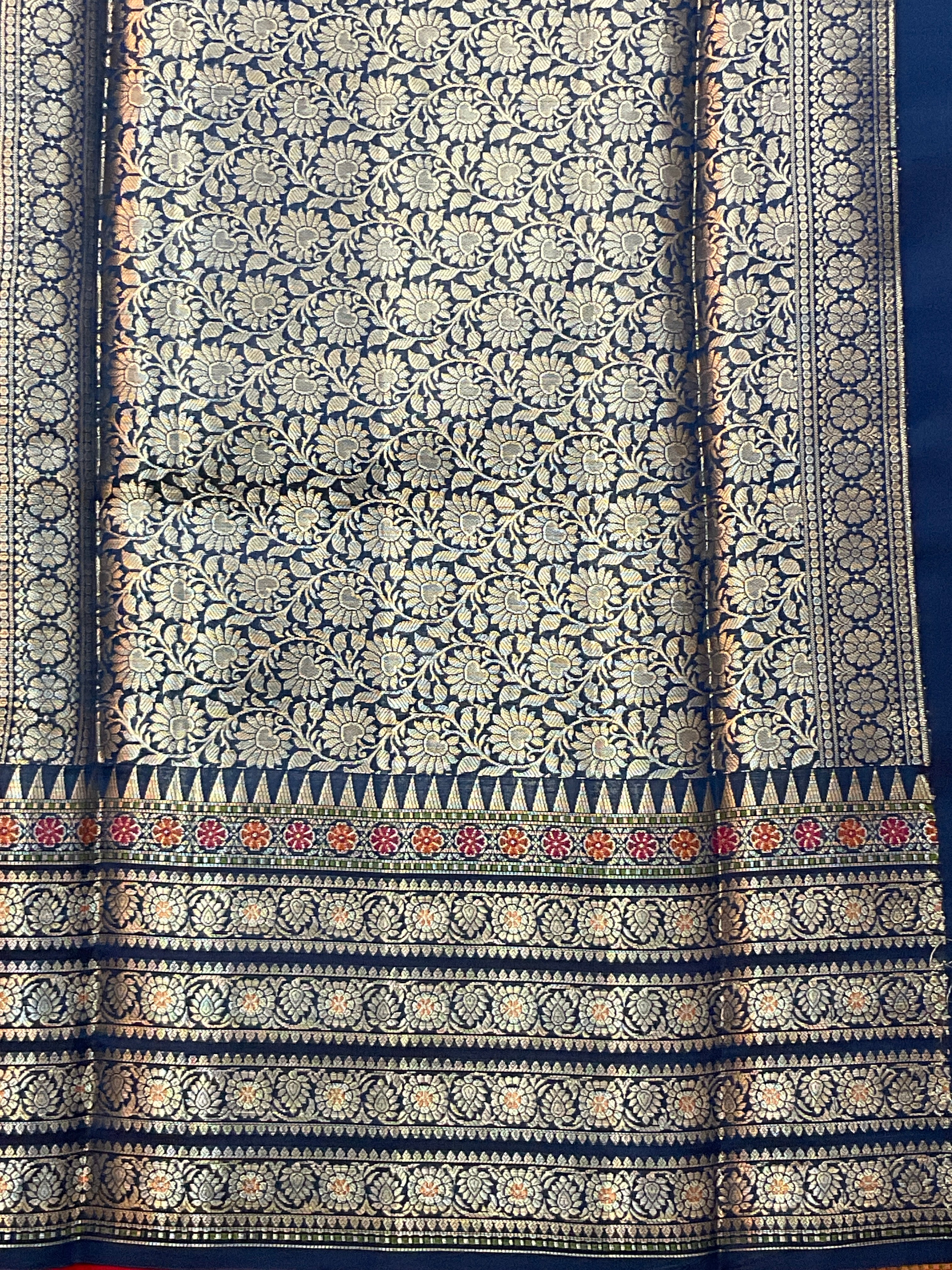 Royal Blue Pure Banarasi Silk Saree