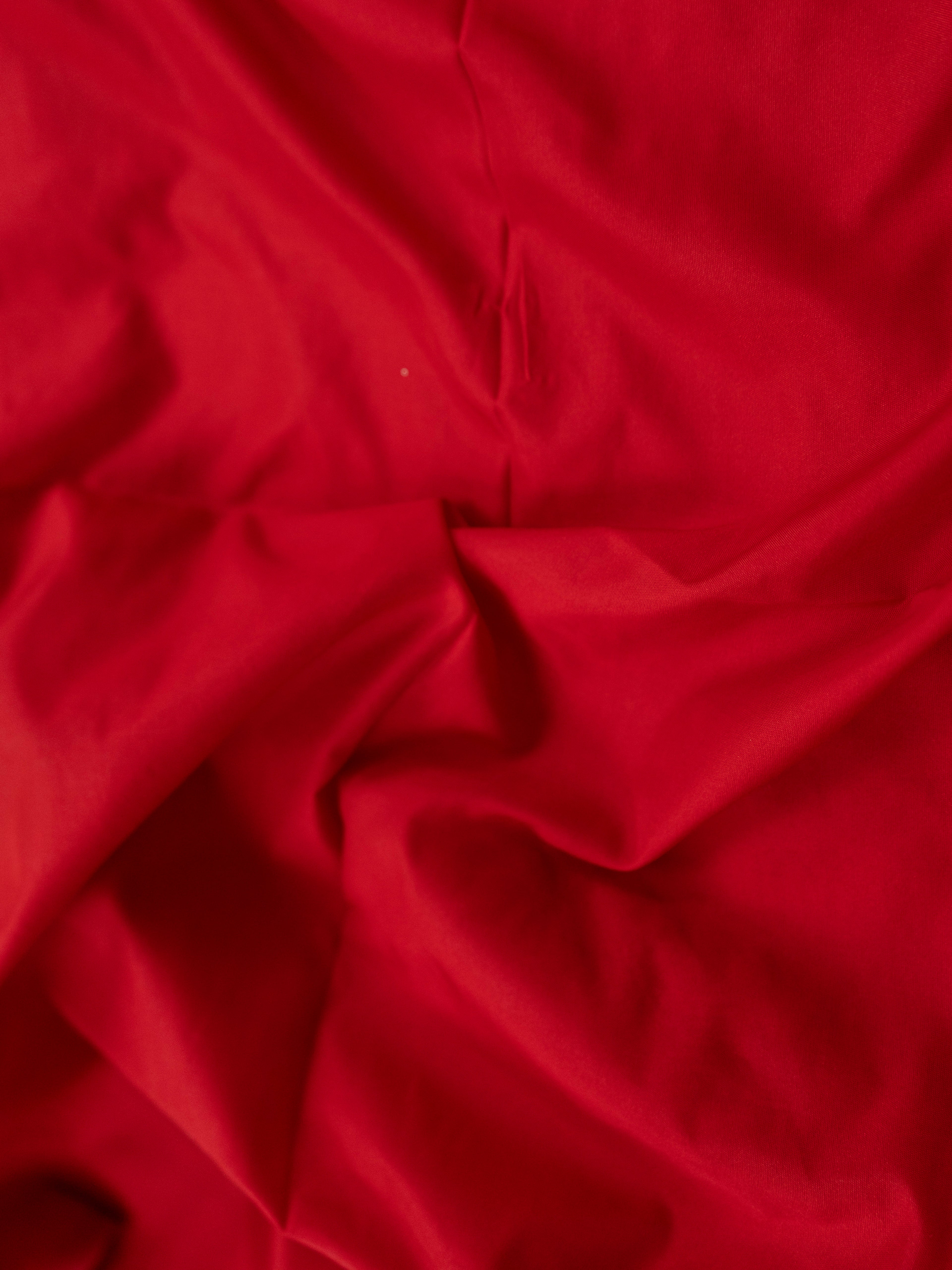 Pure Banarasi Katan Silk Saree in Deep Red with Floral Zari & Rich Zari Pallu