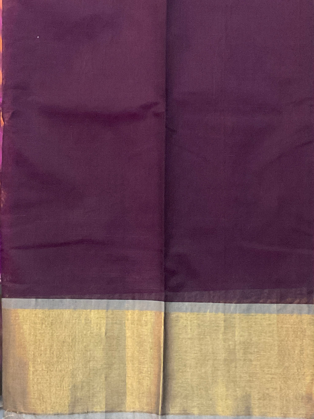 Purple & Mustard Pochampally Sico Silk Saree