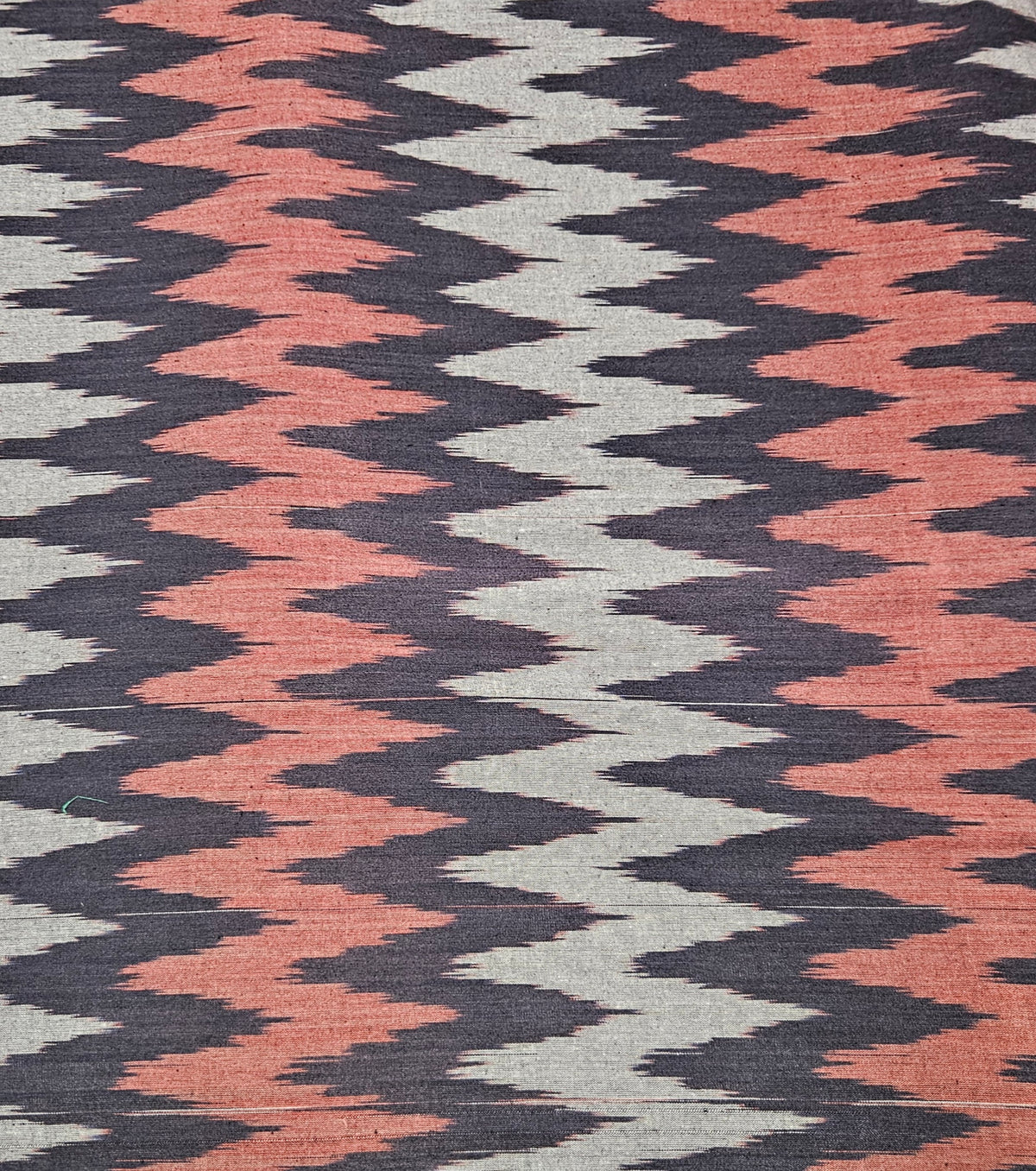 Grey & Pink Multicolour 3D Ikkat Handloom Cotton Fabric (Per Metre)