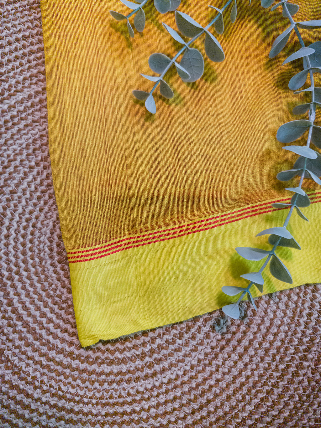 Red Handwork Cotton Saree