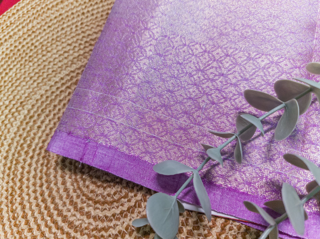 Lavender Tissue Silk Saree