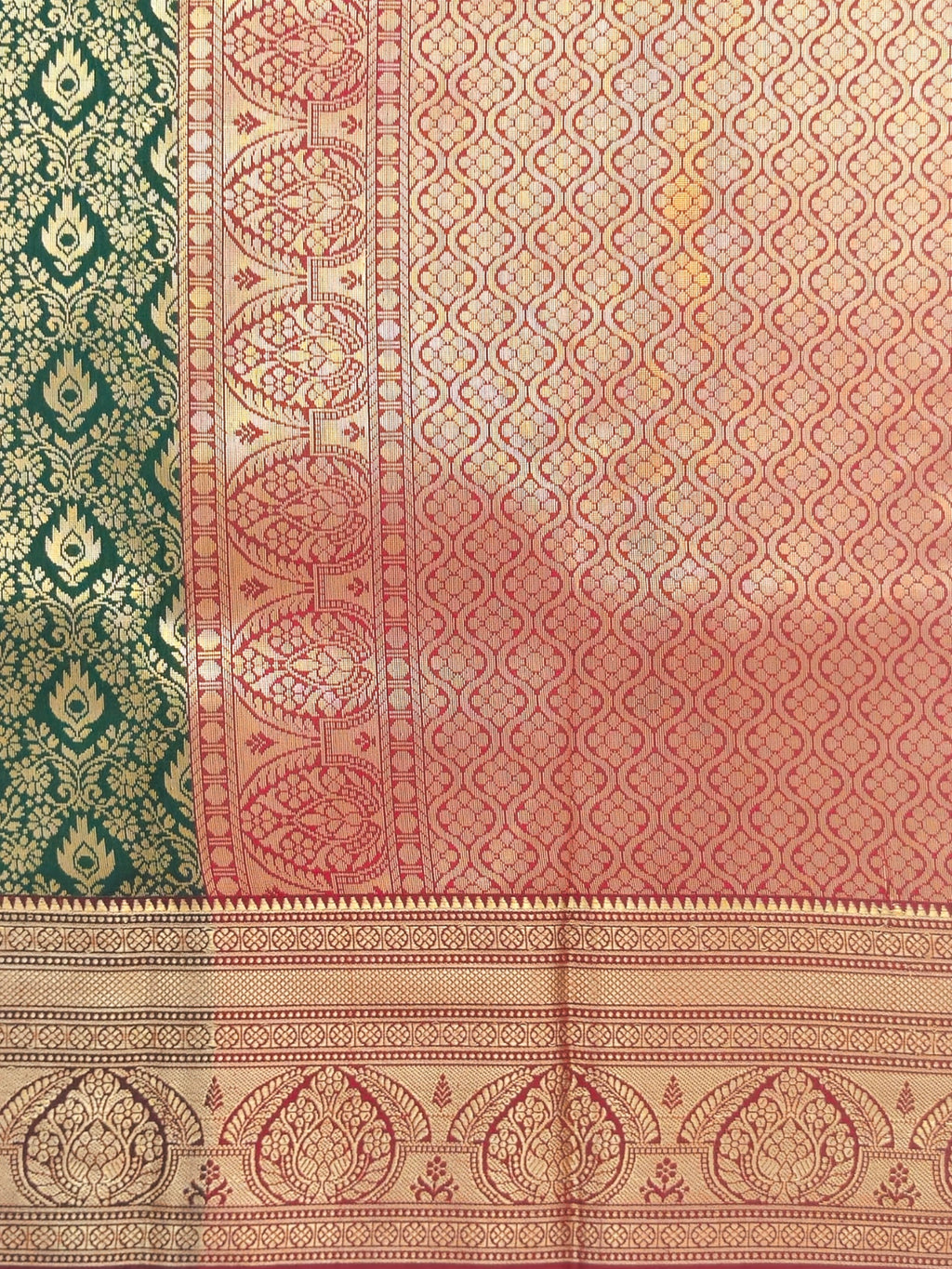 Deep Green Kanchivaram Silk Saree