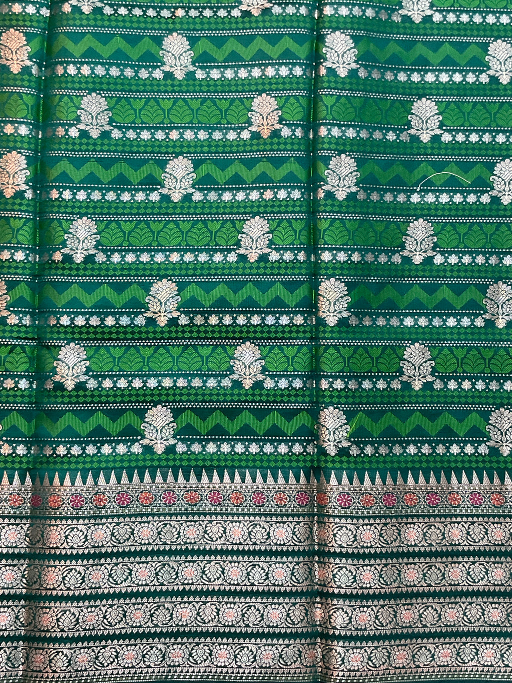 Green Pure Banarasi Silk Saree