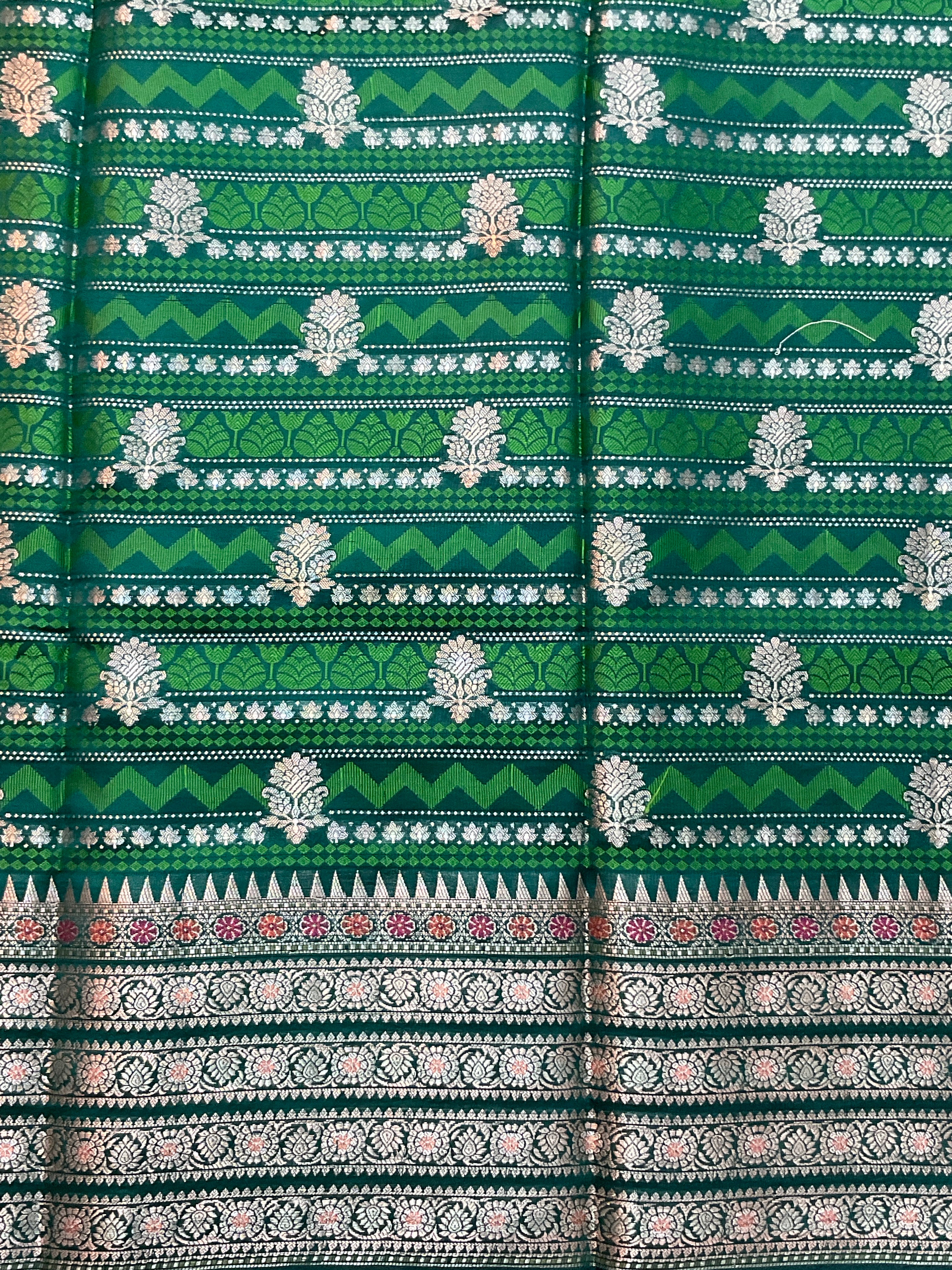 Green Pure Banarasi Silk Saree