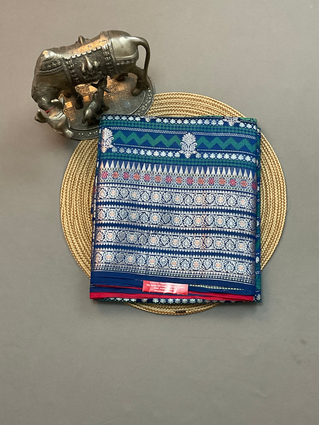 Royal Blue Pure Banarasi Silk Saree