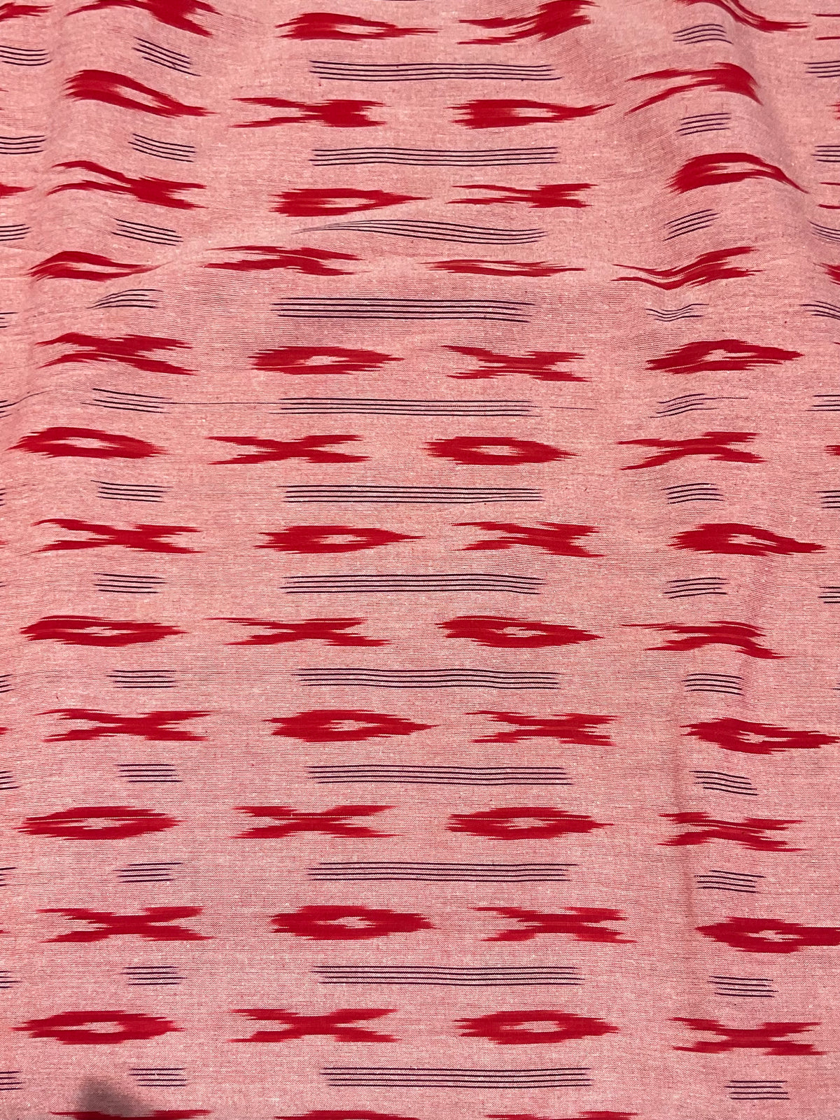 Pink Pochampally Ikkat Handloom Cotton Fabric (Per Metre)