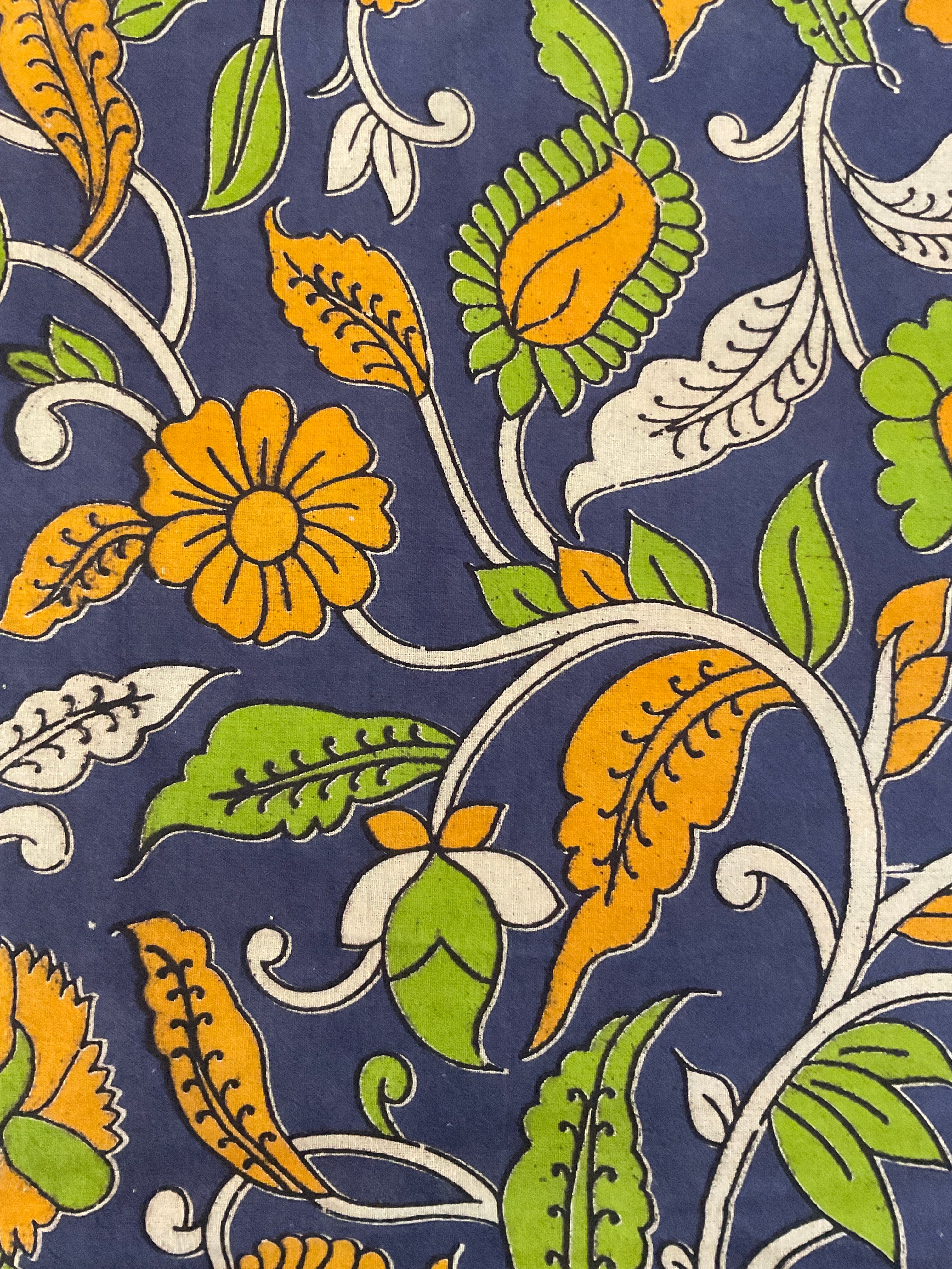 Kalamkari Vareli Printed Cotton Fabric
