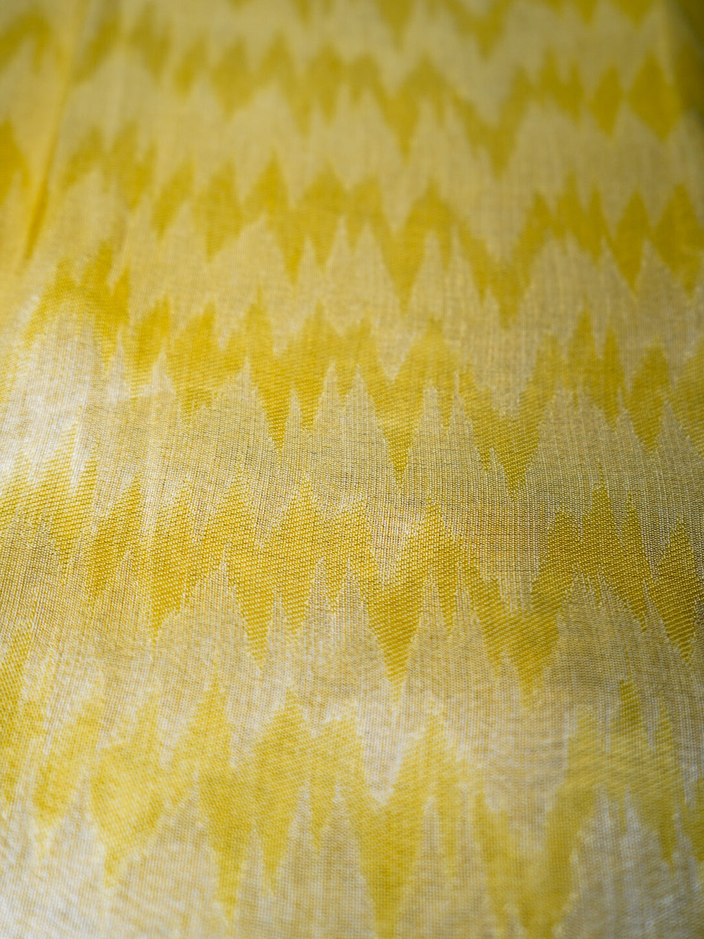 Lime Yellow Pure Silk Saree – Peacock & Radha-Krishna Figure Embroidery Designer Saree