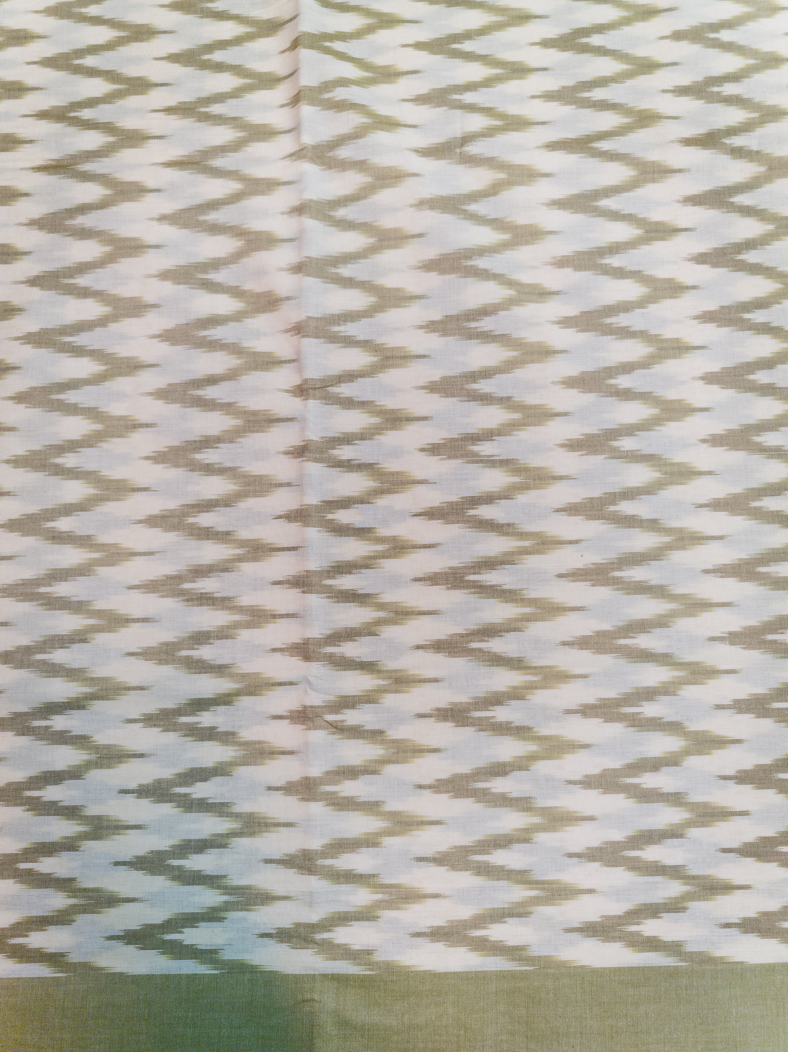 Green Pochampally Ikat Cotton Saree