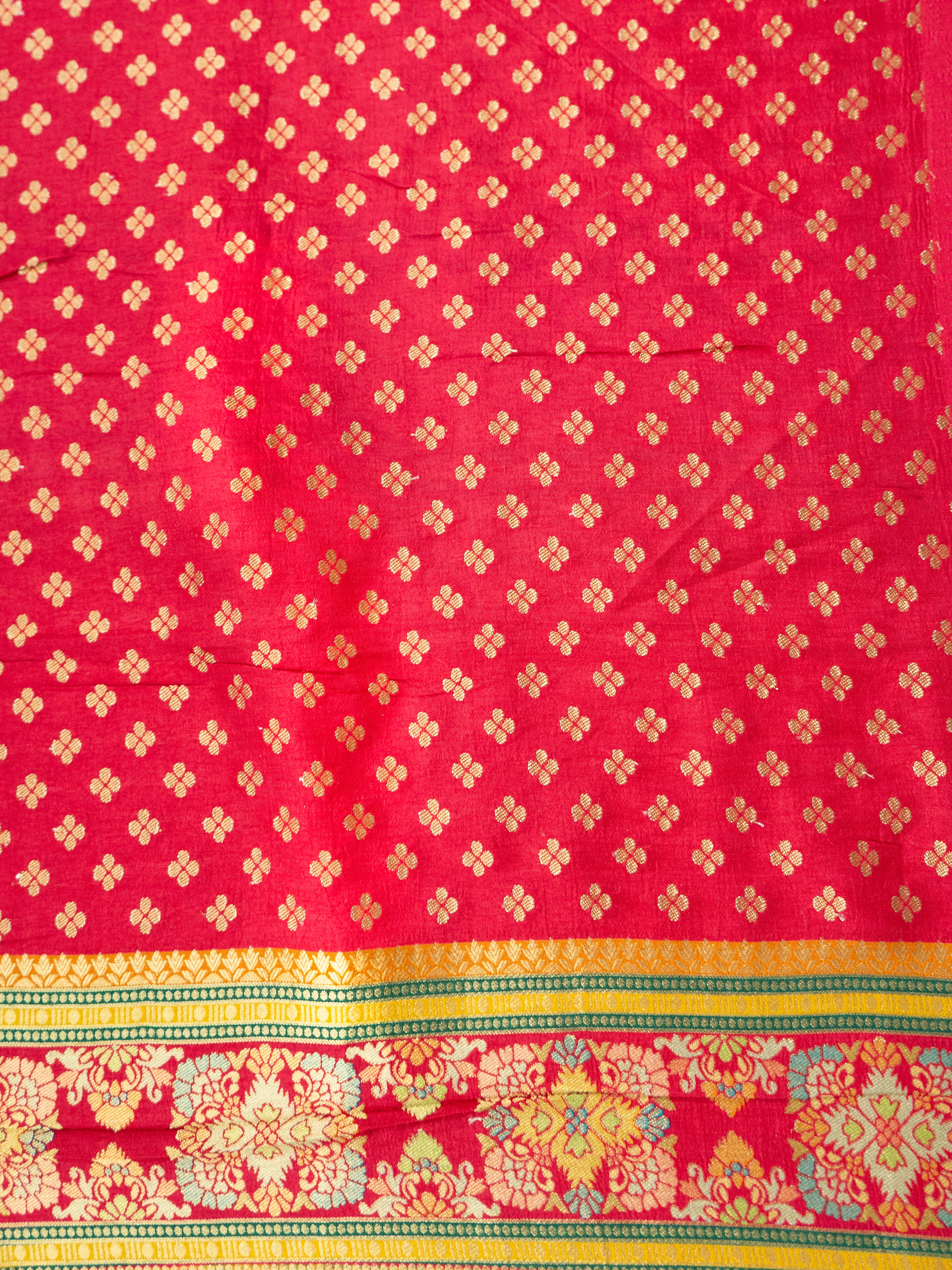 Mustard Rajwada Silk Saree