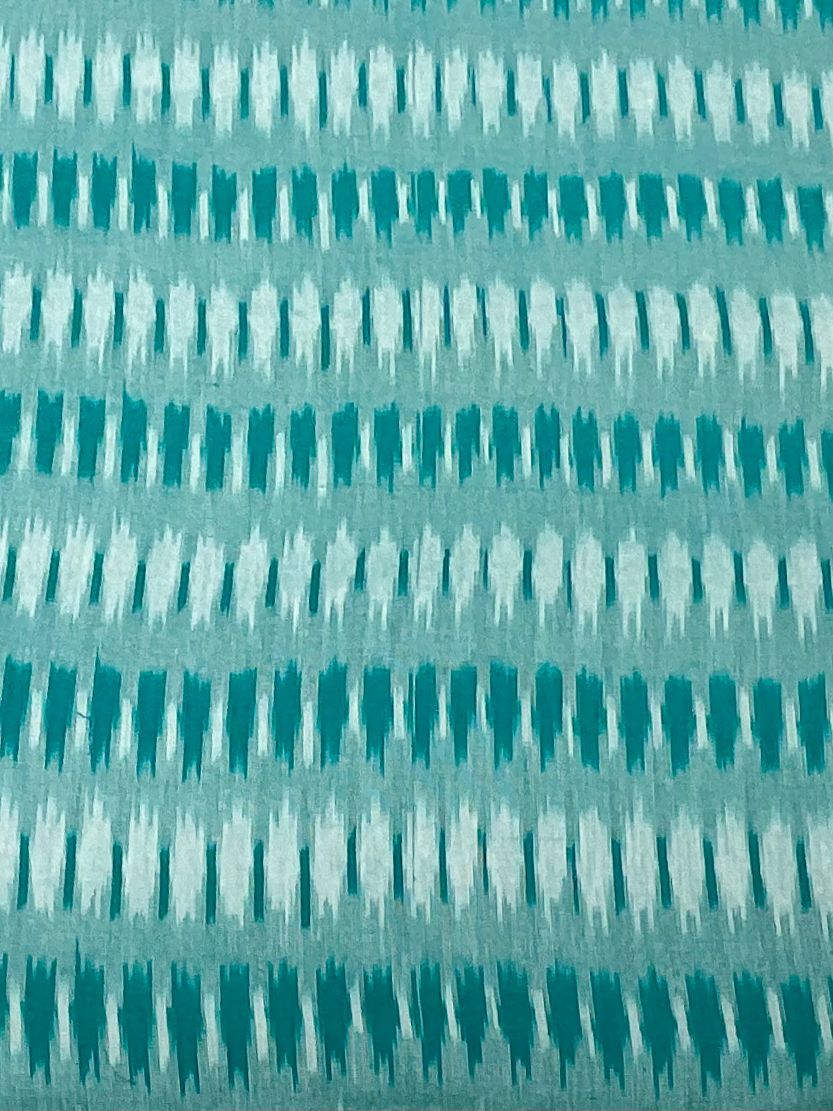 Sea Green & Blue Green Pochampally Ikkat Cotton Fabric – Diamond Design (Per Metre)