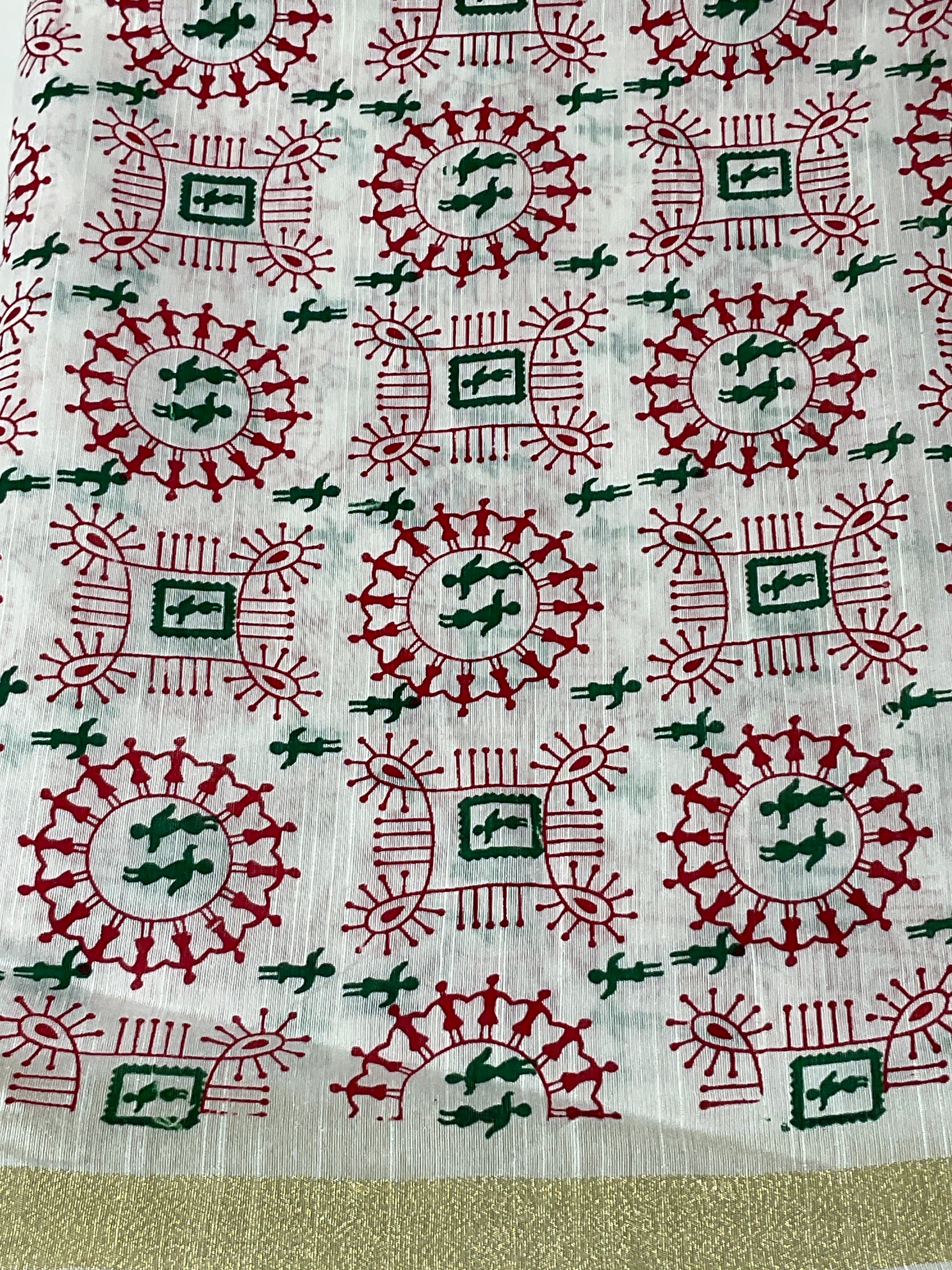 Kalamkari Vareli Printed Cotton Fabric
