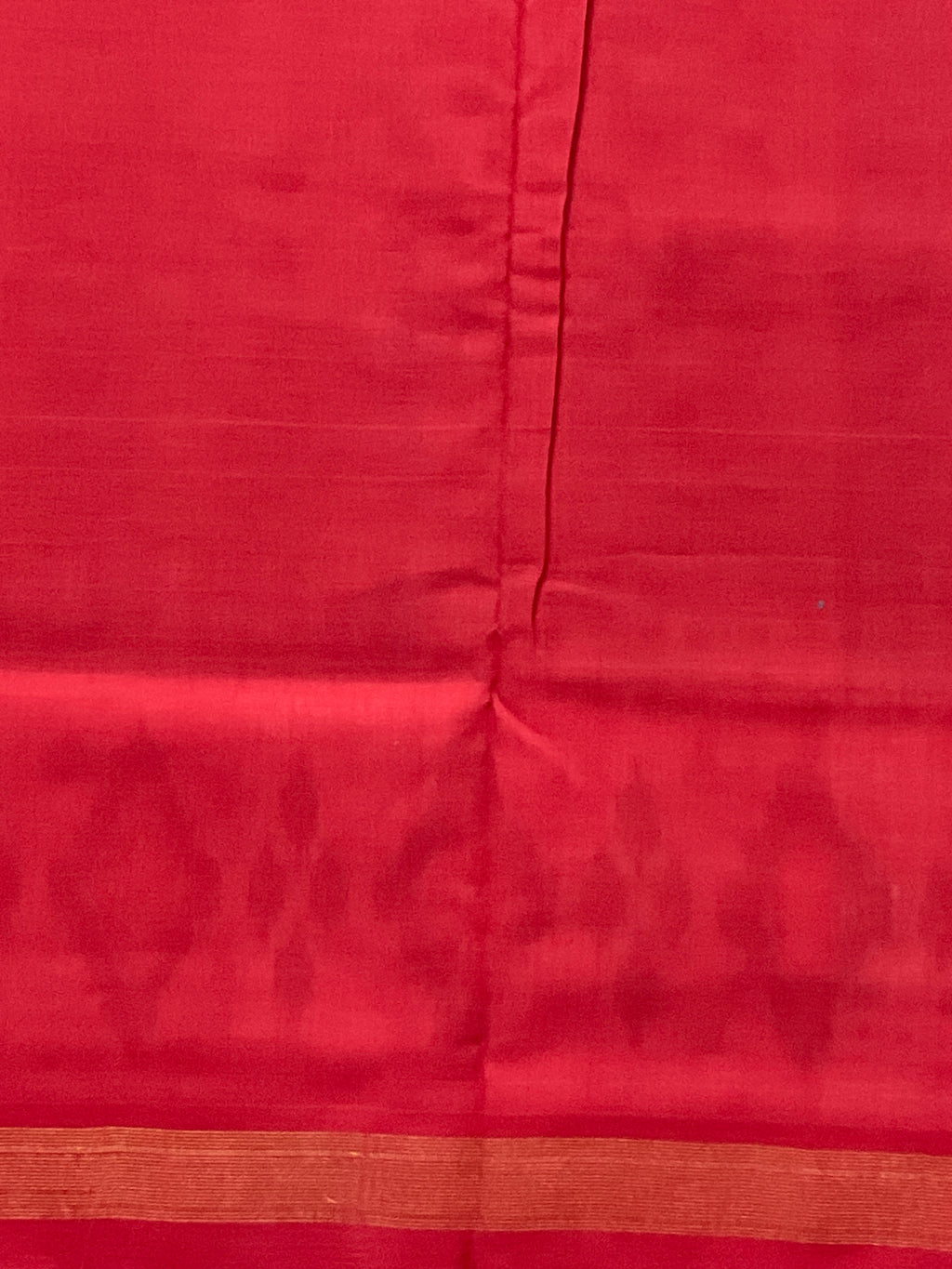 Sky Blue Pochampally Handloom Cotton Saree – Rich Heavy Zari Ikkat Border with Red Blouse