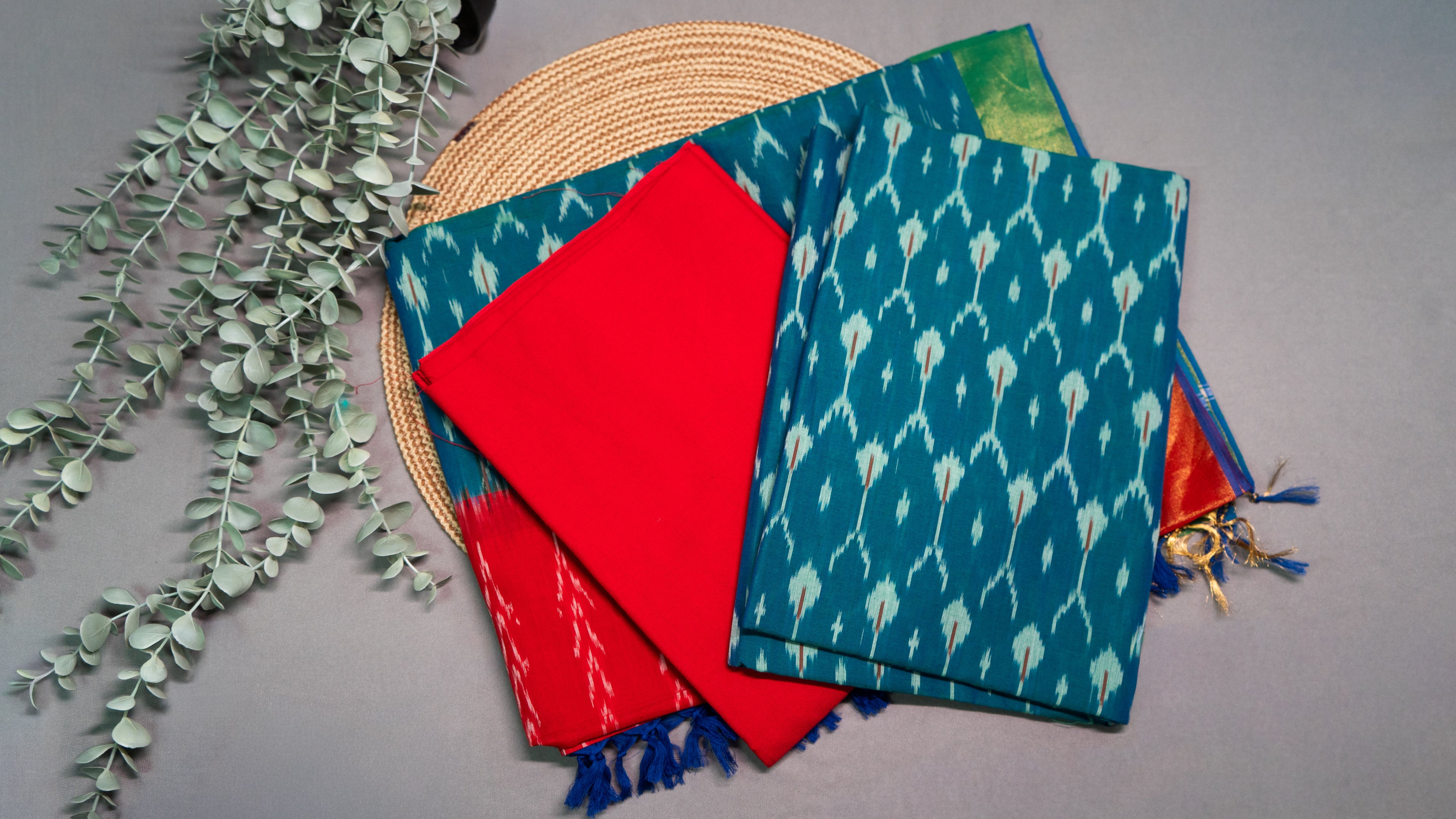 Pure handloom pochampally soft cotton dress material (Unstitched)