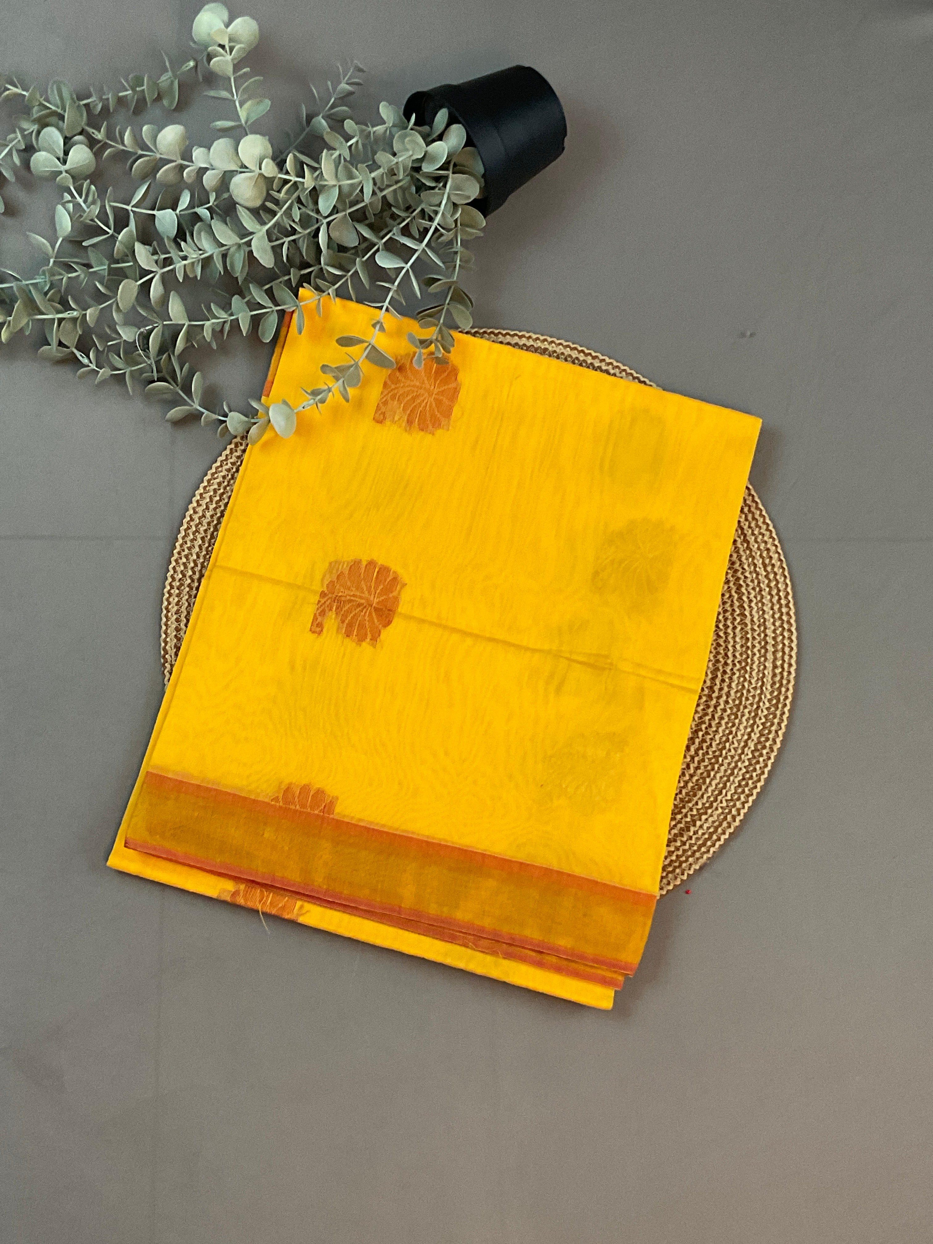 Mustard Pochampally Dress Material