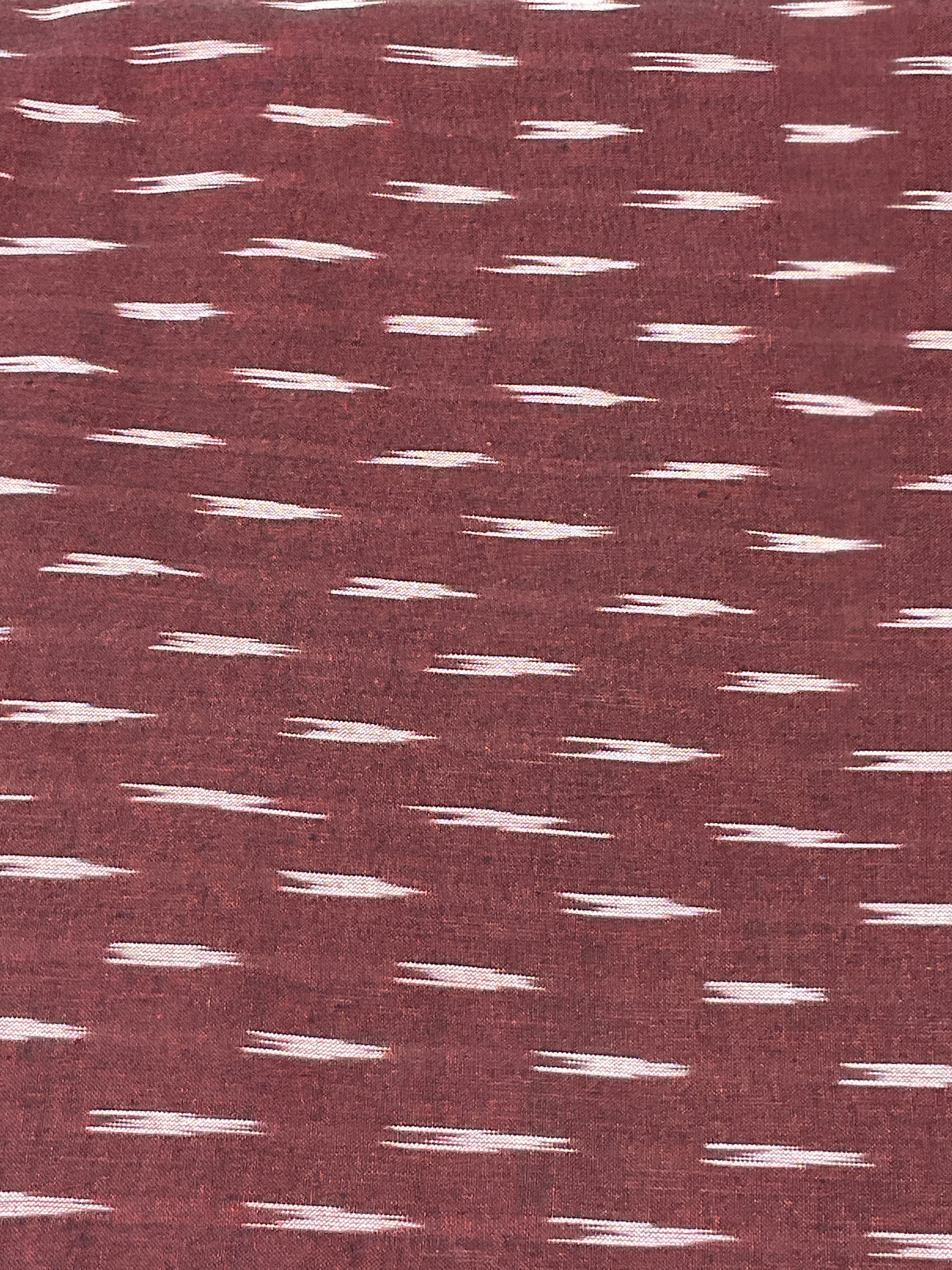 Maroon Pochampally Cotton Fabric
