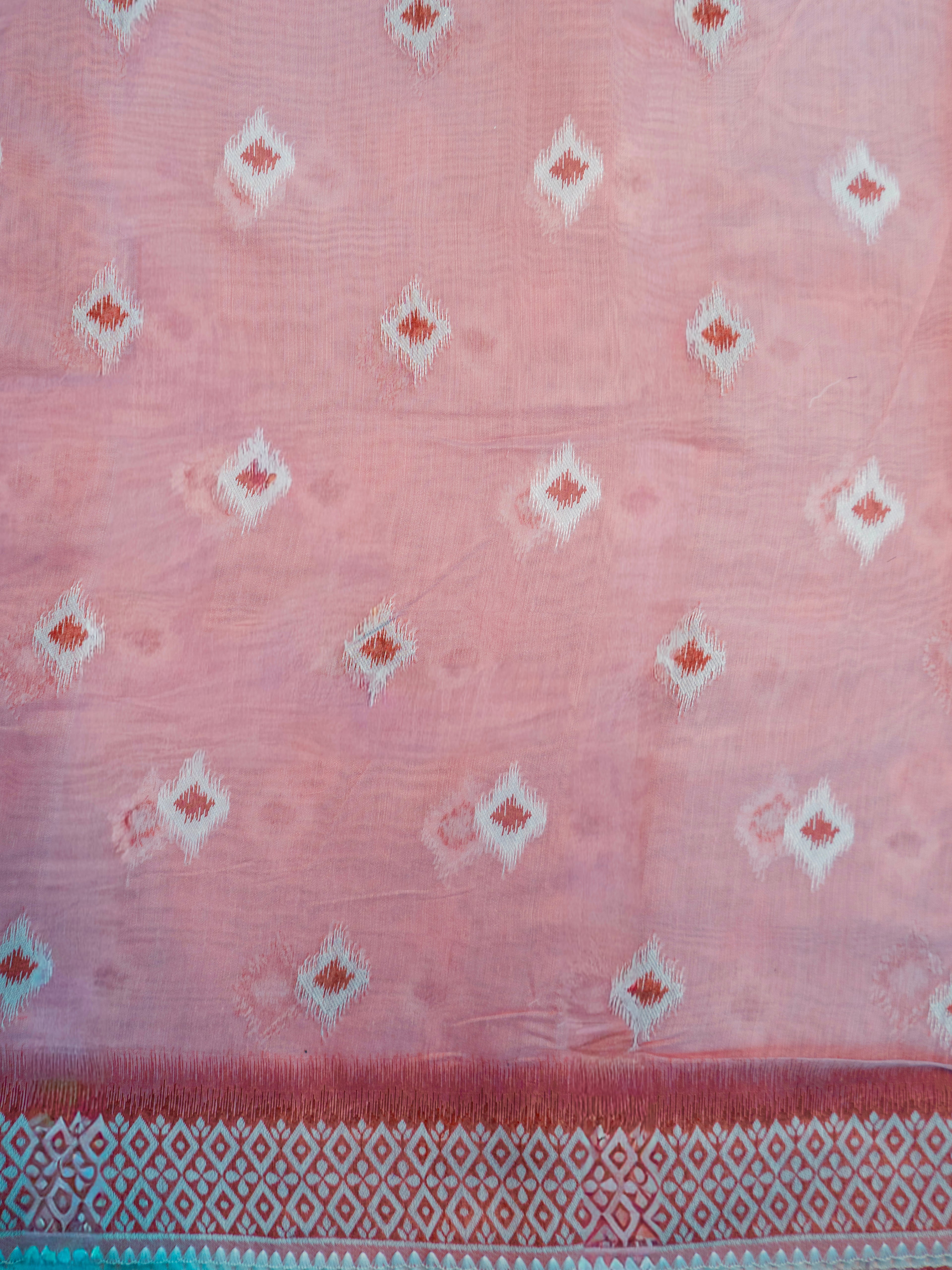 Pink Pochampally Cotton Saree