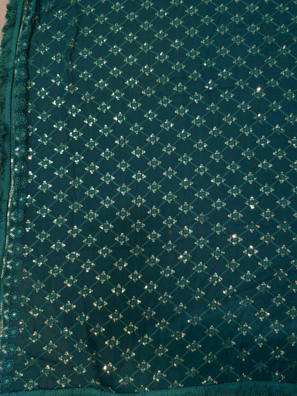 Peacock Green Handloom Silk Bridal Lehenga with Gold Zari Embroidery