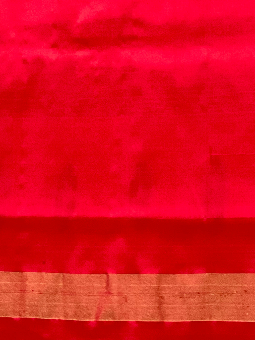 Green Pochampally Single Ikat Silk Saree — Red Patola Border & Pallu
