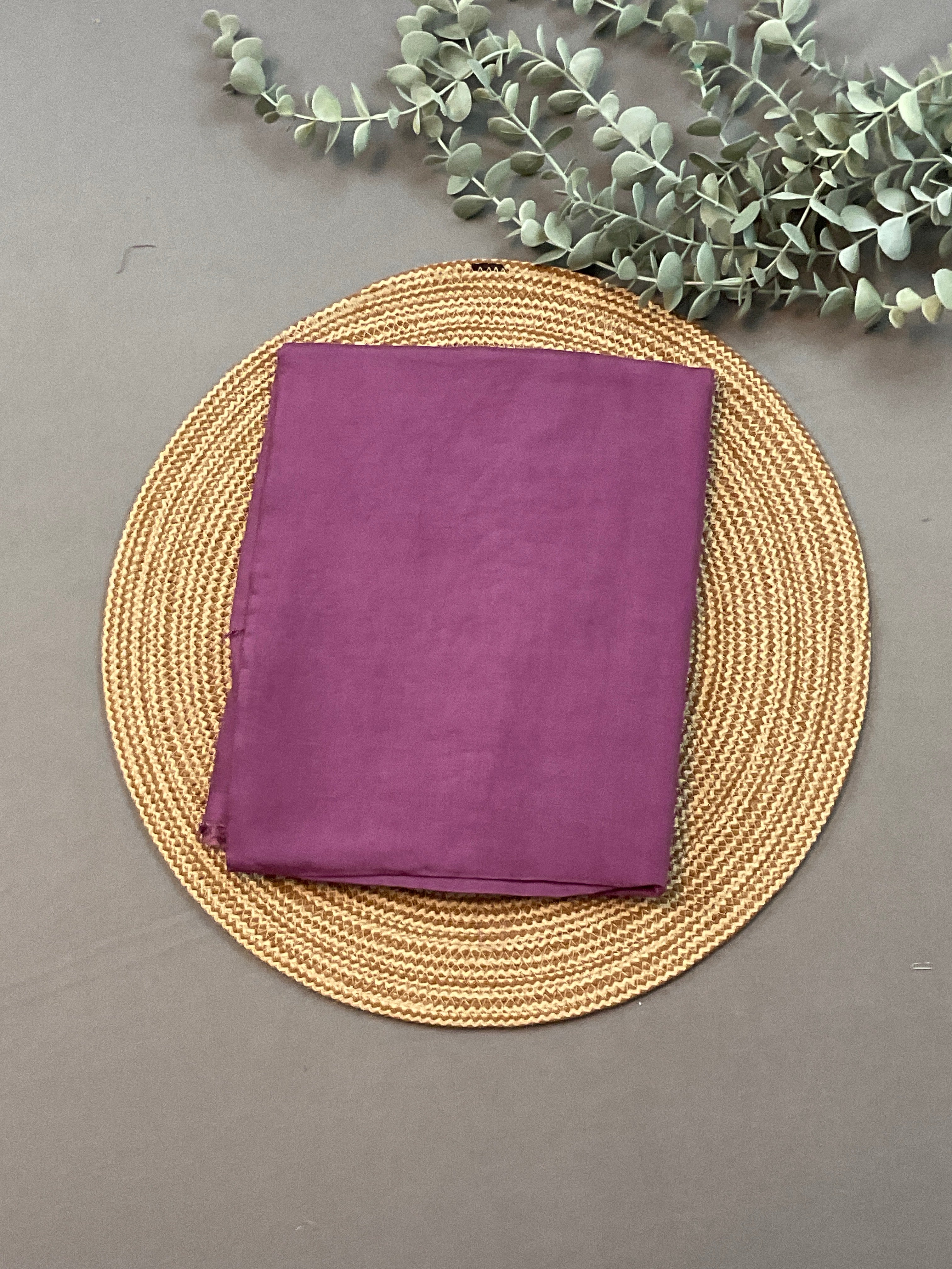 Purple Handloom Silk Dress Material with Kalamkari Dupatta & Kantha Work – Unstitched 3-Piece Suit