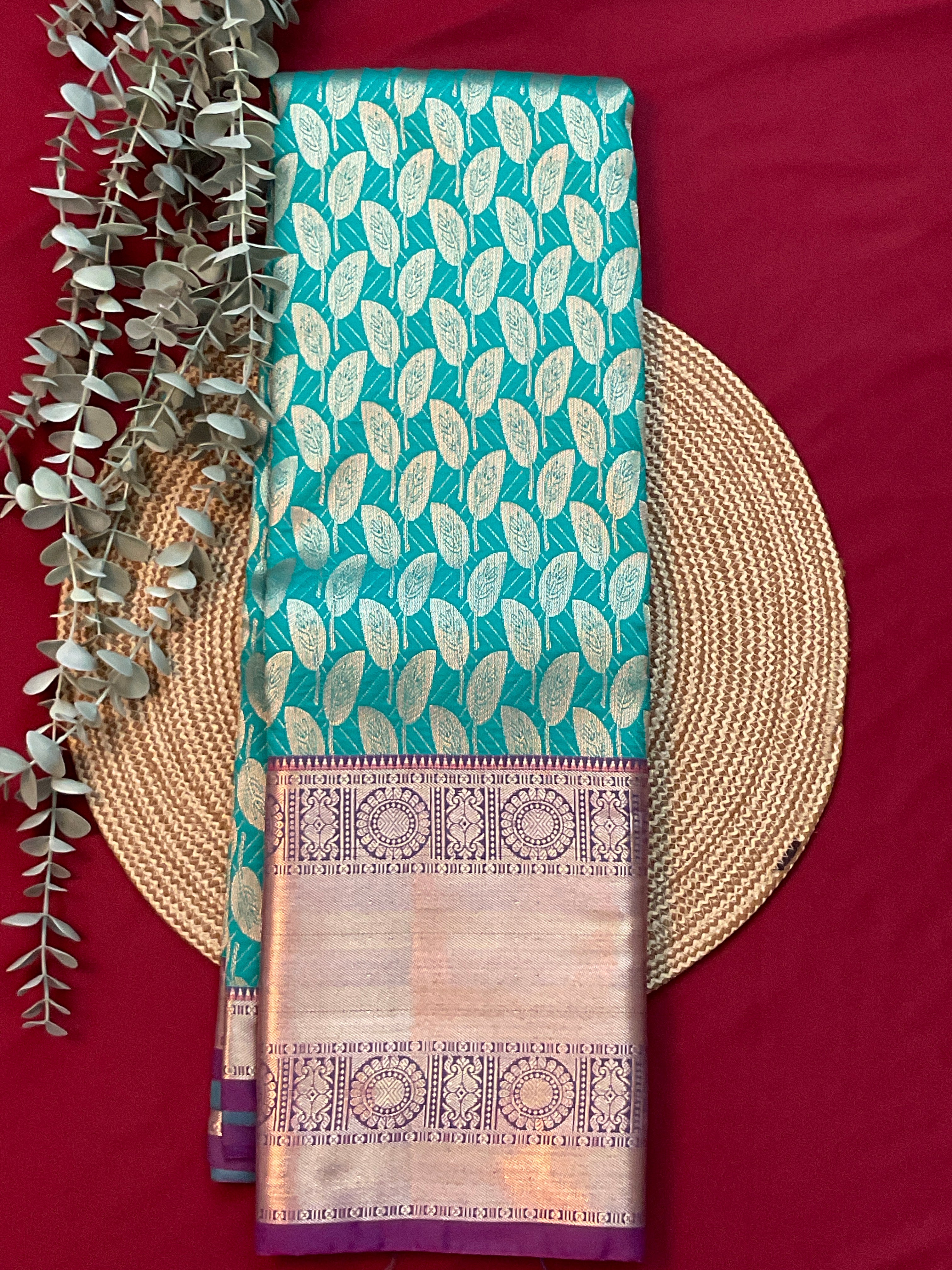 Algae Green Kanchivaram Silk Saree