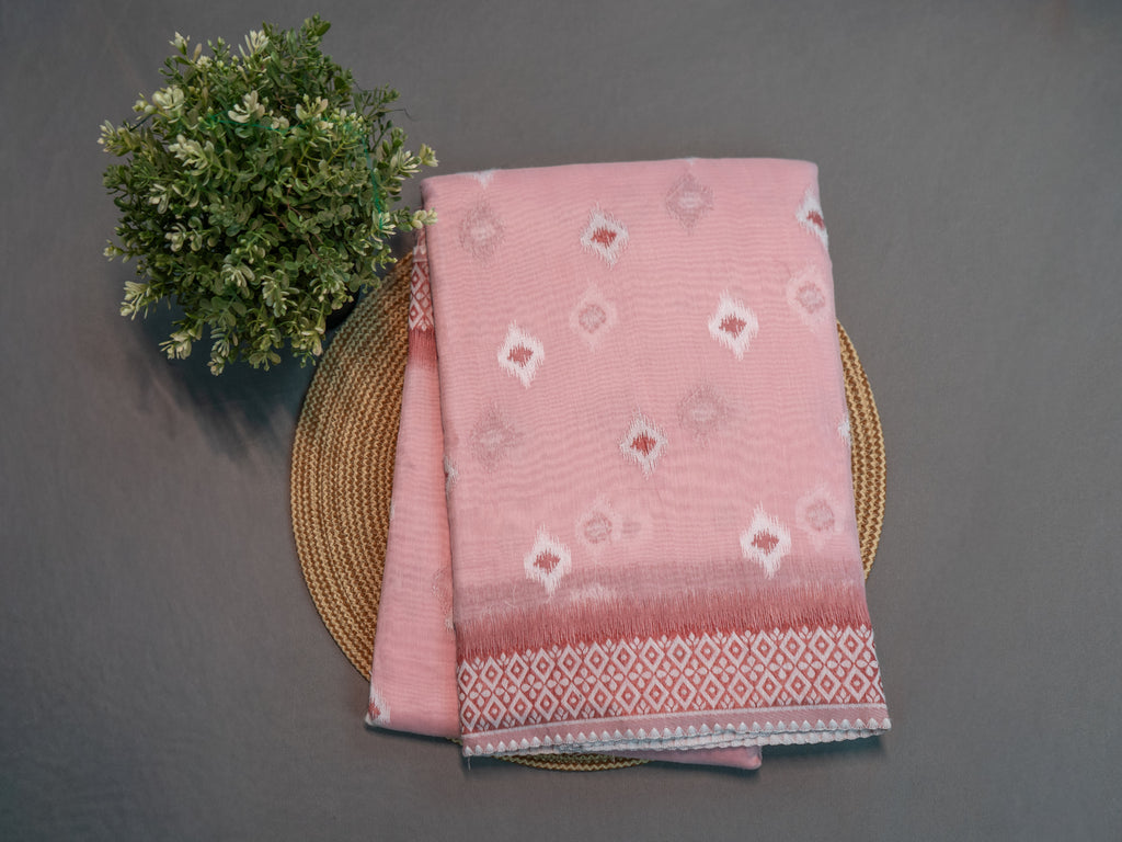 Pink Pochampally Cotton Saree