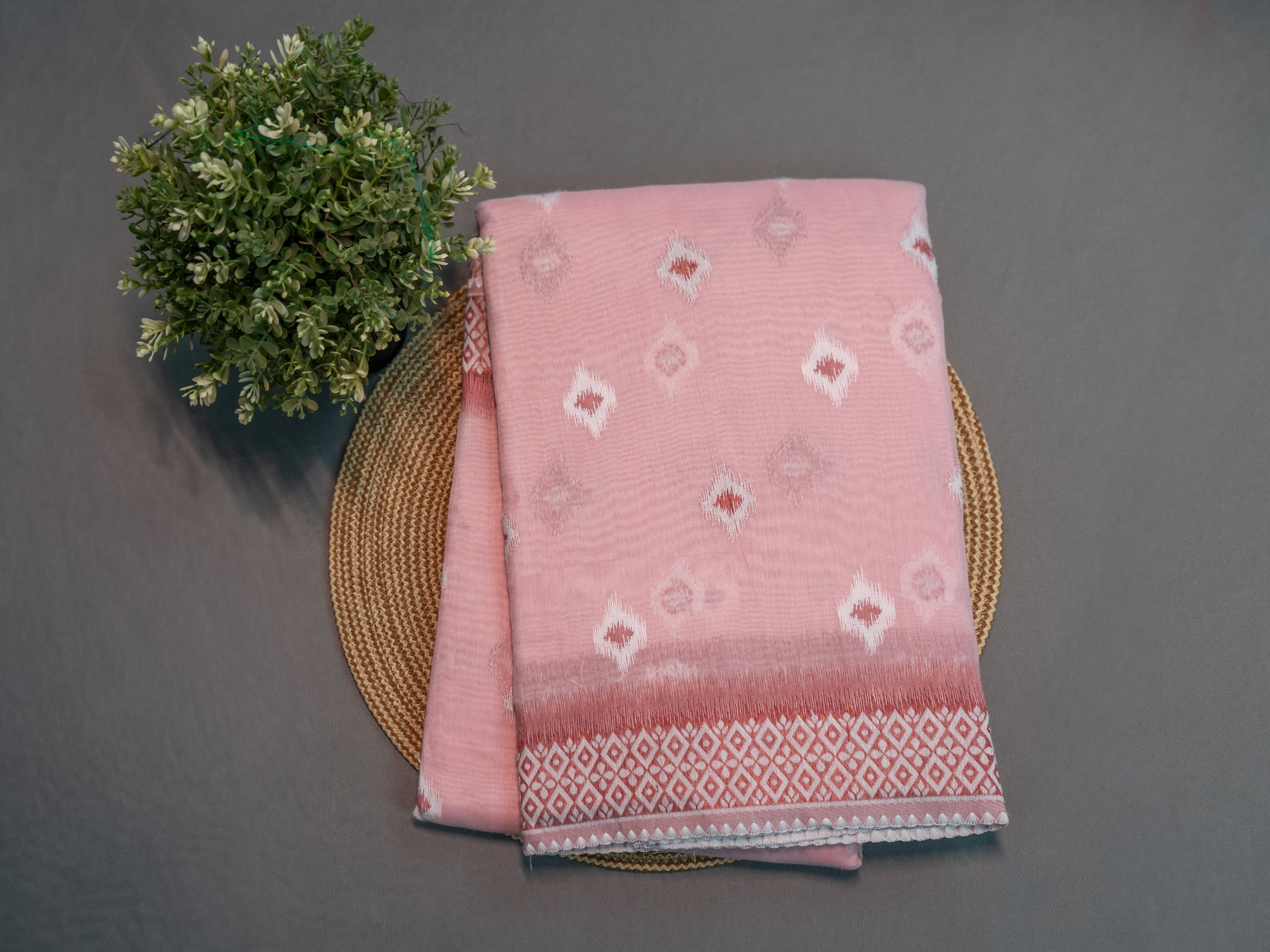 Pink Pochampally Cotton Saree