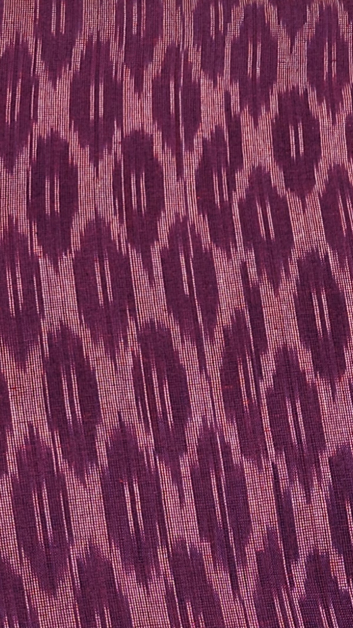 Deep Violet Pochampally Ikkat Handloom Cotton Fabric (Per Metre)