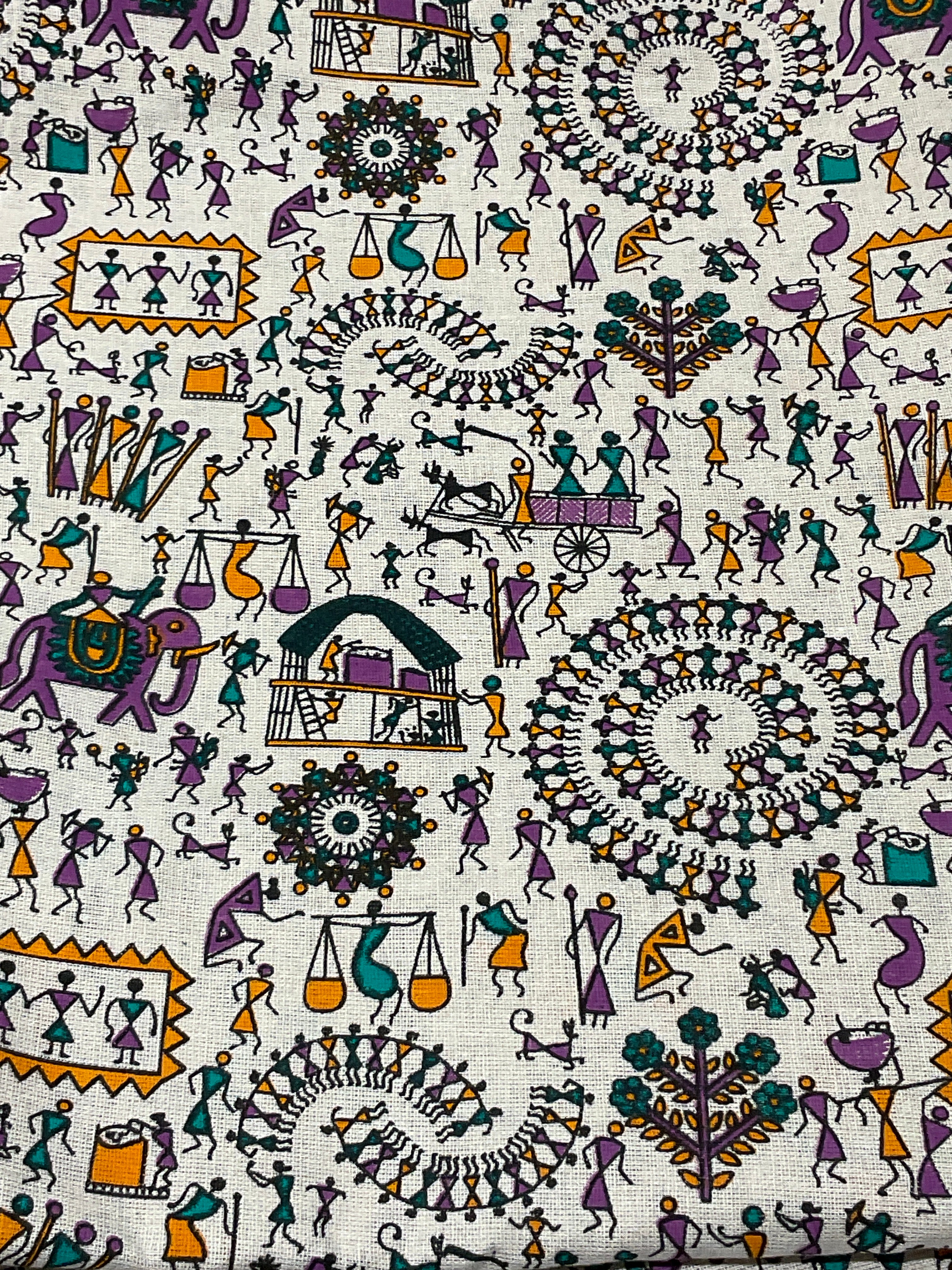 Kalamkari Vareli Printed Cotton Fabric
