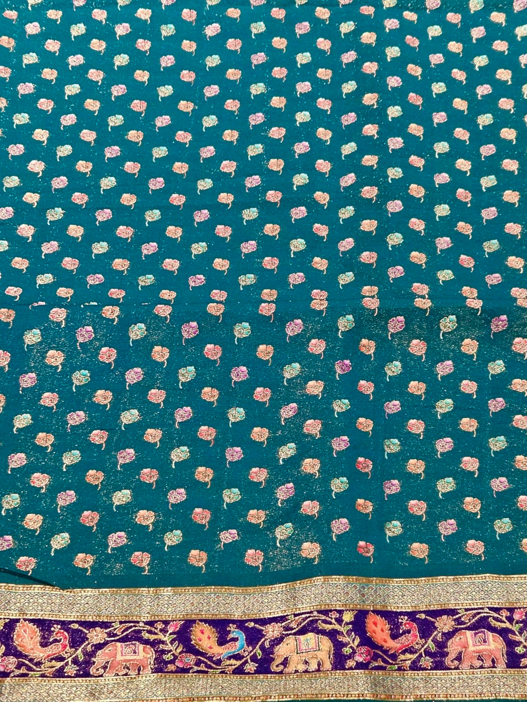 Baby Pink Rajwada Elephant Saree