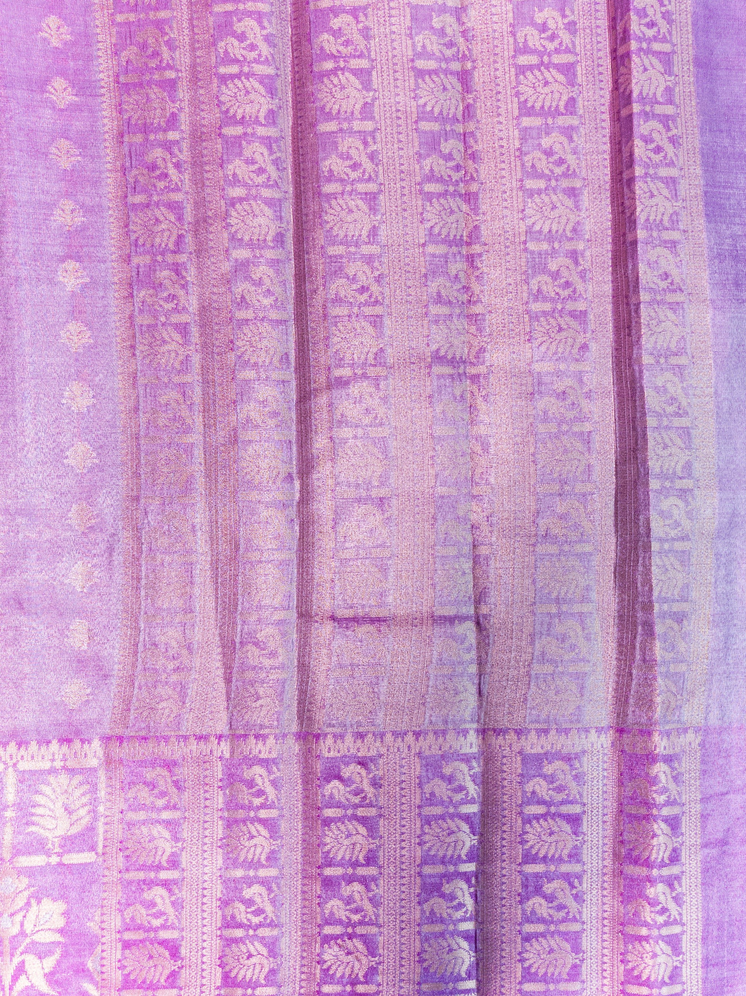 Lavender Tissue Silk Saree