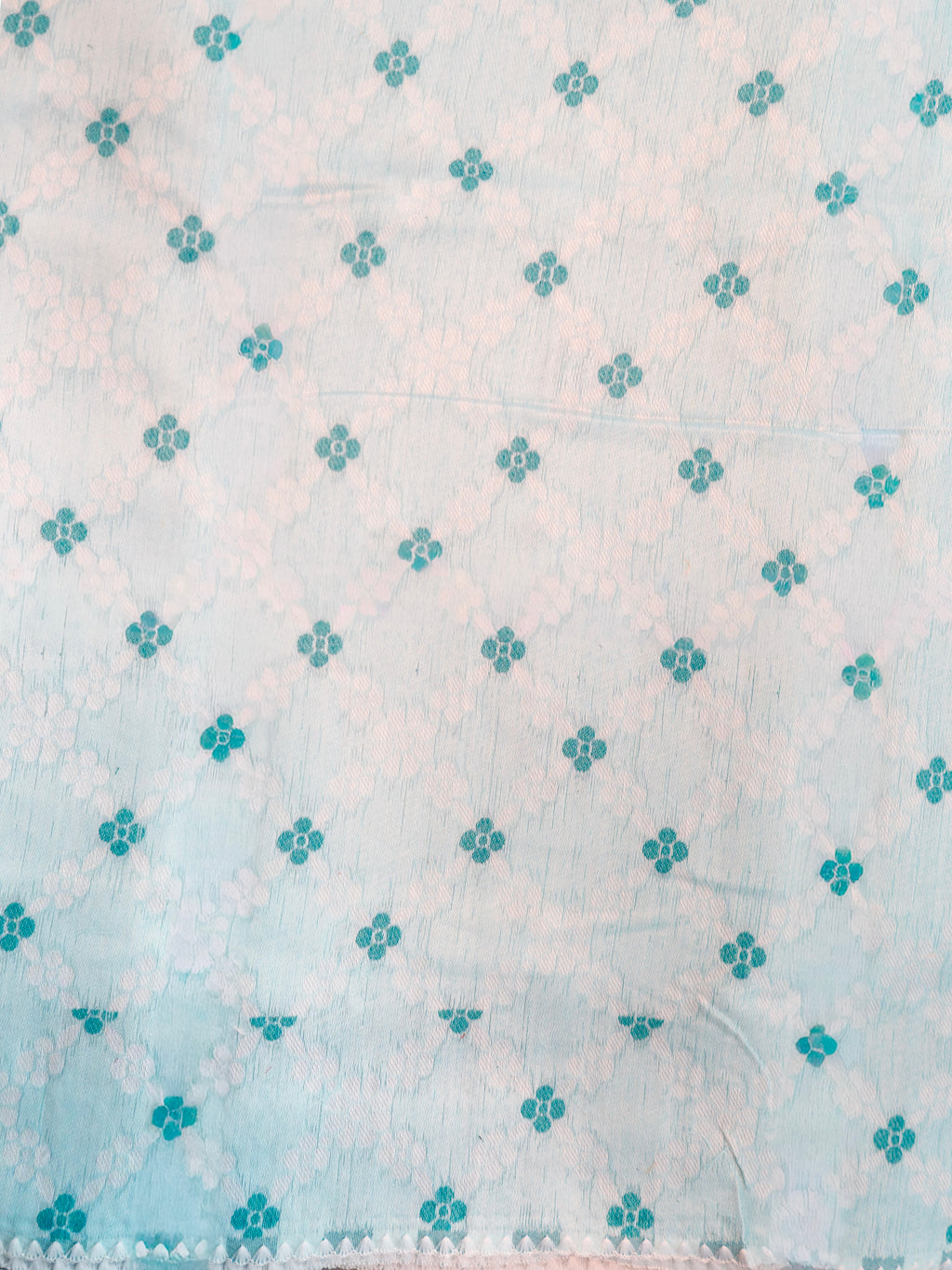Sky Blue Pochampally Cotton Saree